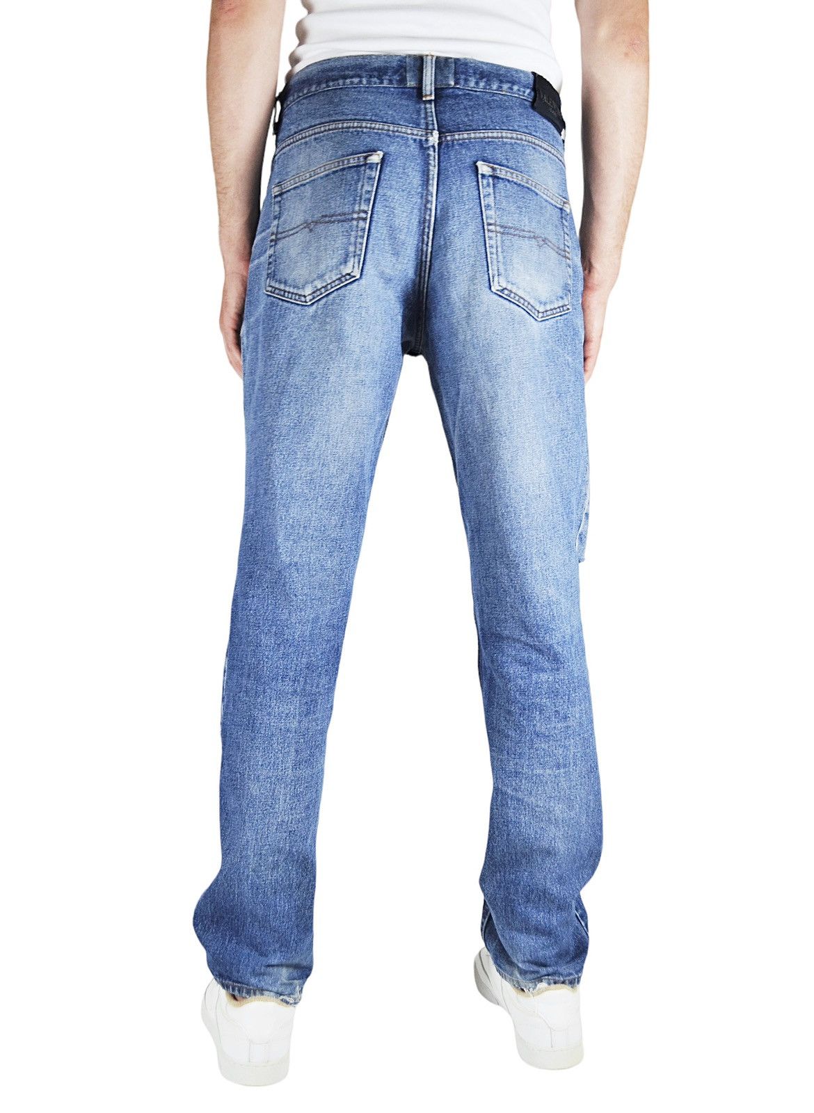 Valentino 90s Vintage Valentino Straight Distressed Blue Jeans Denim Size US 36 / EU 52 - 5 Thumbnail