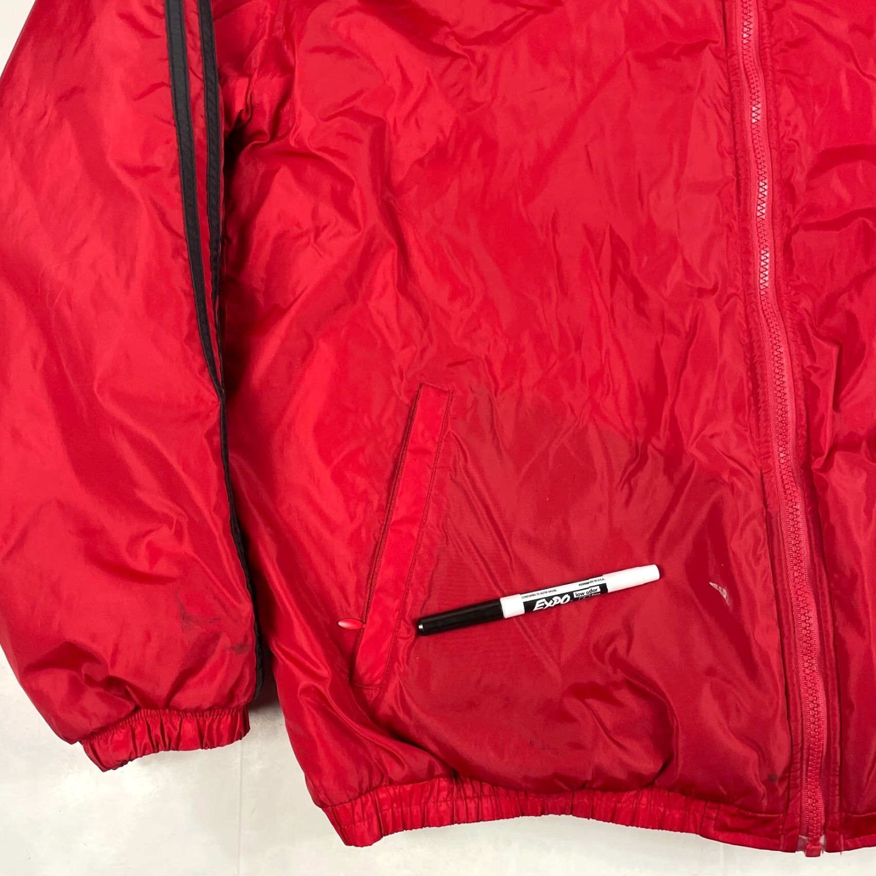 Adidas VINTAGE adidas Jacket Mens L Red Hooded Full Zip Fleece Outdoor Winter Hiking Ski Fashion Size US L / EU 52-54 / 3 - 5 Thumbnail
