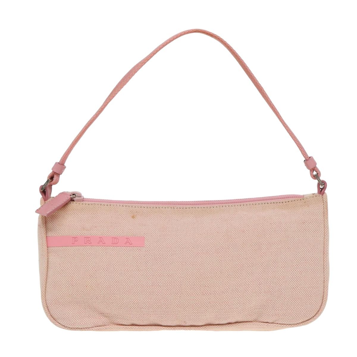 Prada Pink Canvas Clutch Bag (Pre-Owned) Size ONE SIZE - 1 Thumbnail