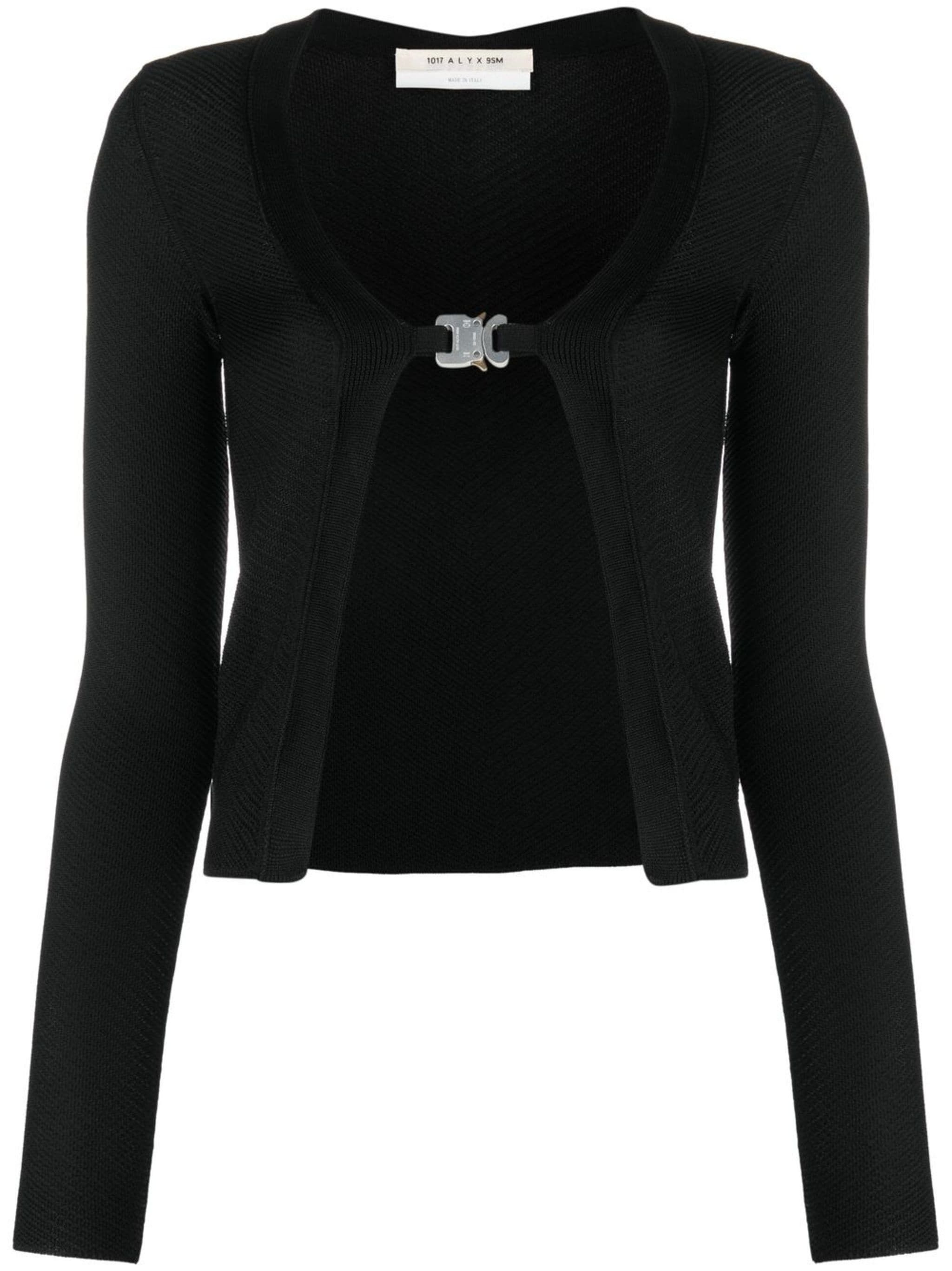 Image of Alyx O1Mle0424 Chunky-Knit Long-Sleeve Cardigan In Black, Women's (Size XS)