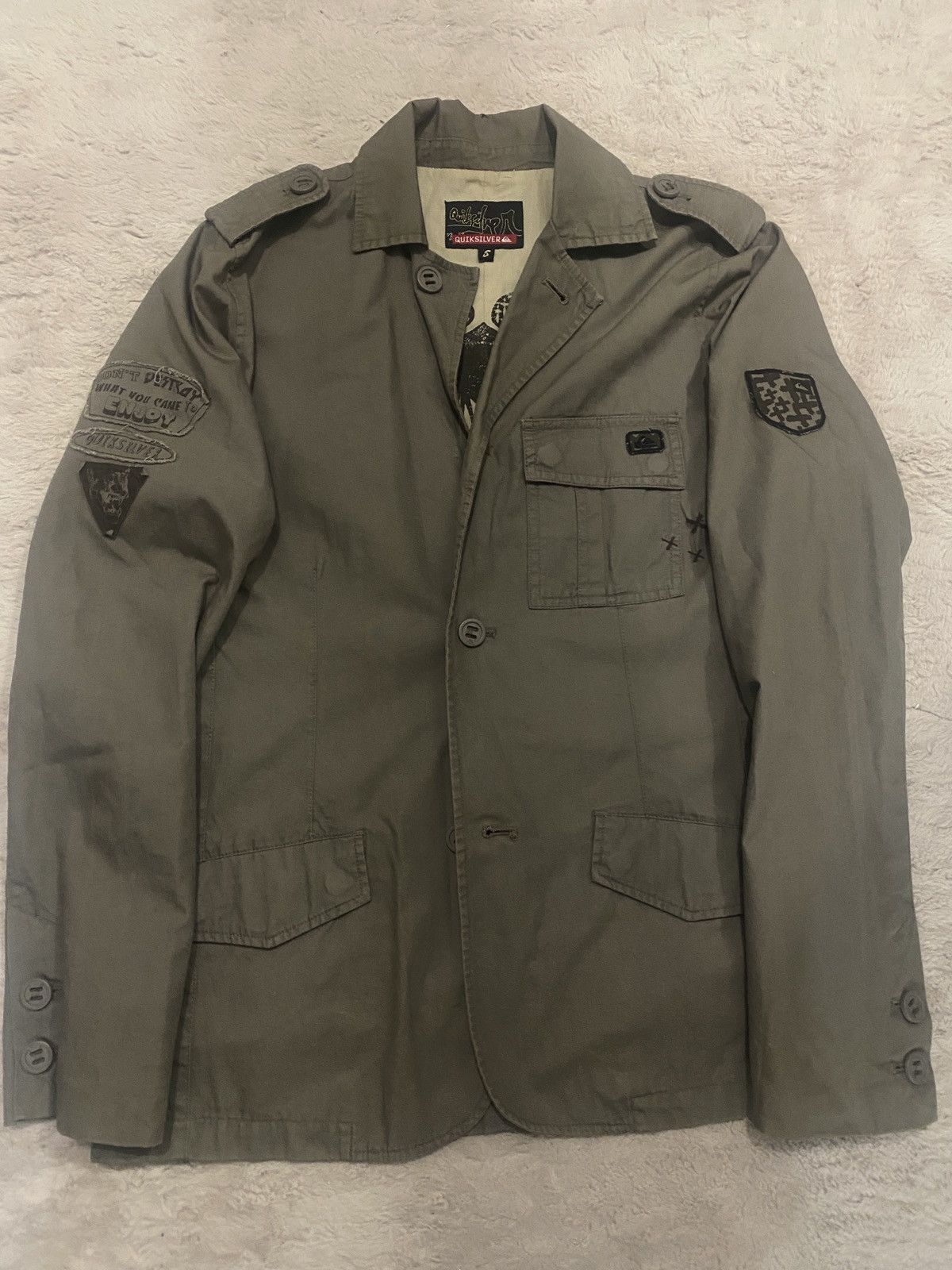 Quiksilver × Vintage Quiksilver Vintage Jacket blazer Rare Surf Size US L / EU 52-54 / 3 - 1 Thumbnail