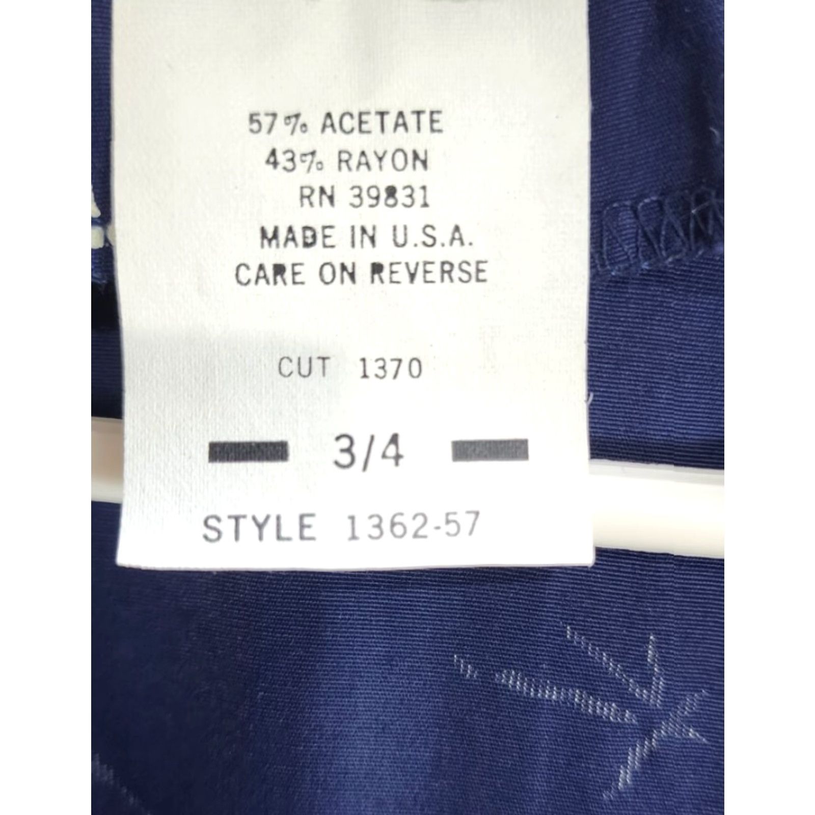 Vintage VINTAGE My Michelle Blouse Shirt 3/4 Sleeve Womens Blue White Abstract Ruffle V-Neck Size 3/4 Size XS / US 0-2 / IT 36-38 - 6 Thumbnail