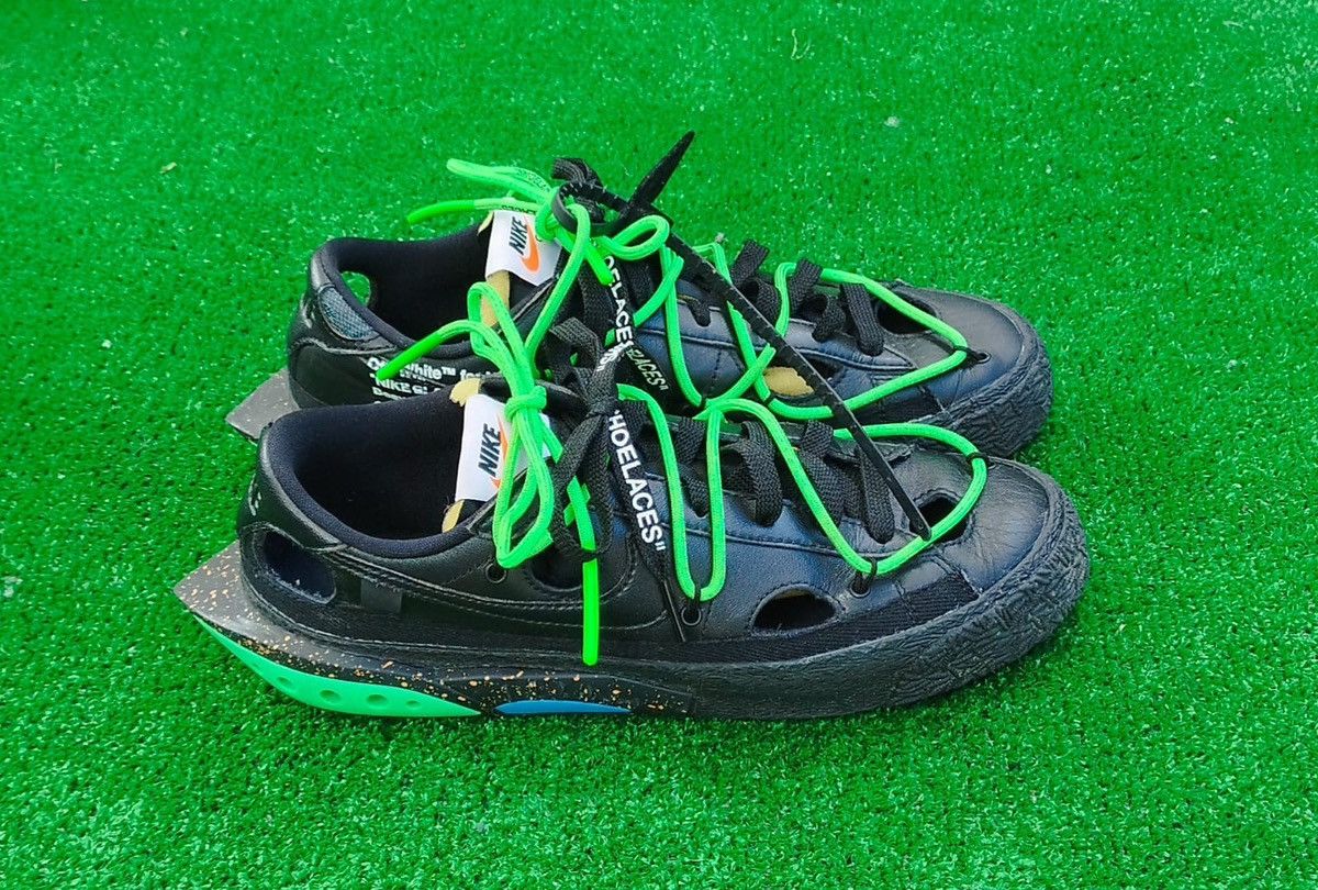 Nike × Off-White Shoes Nike Blazer Low 77 Off-White Electro Green Size US 7 / EU 40 - 1 Thumbnail