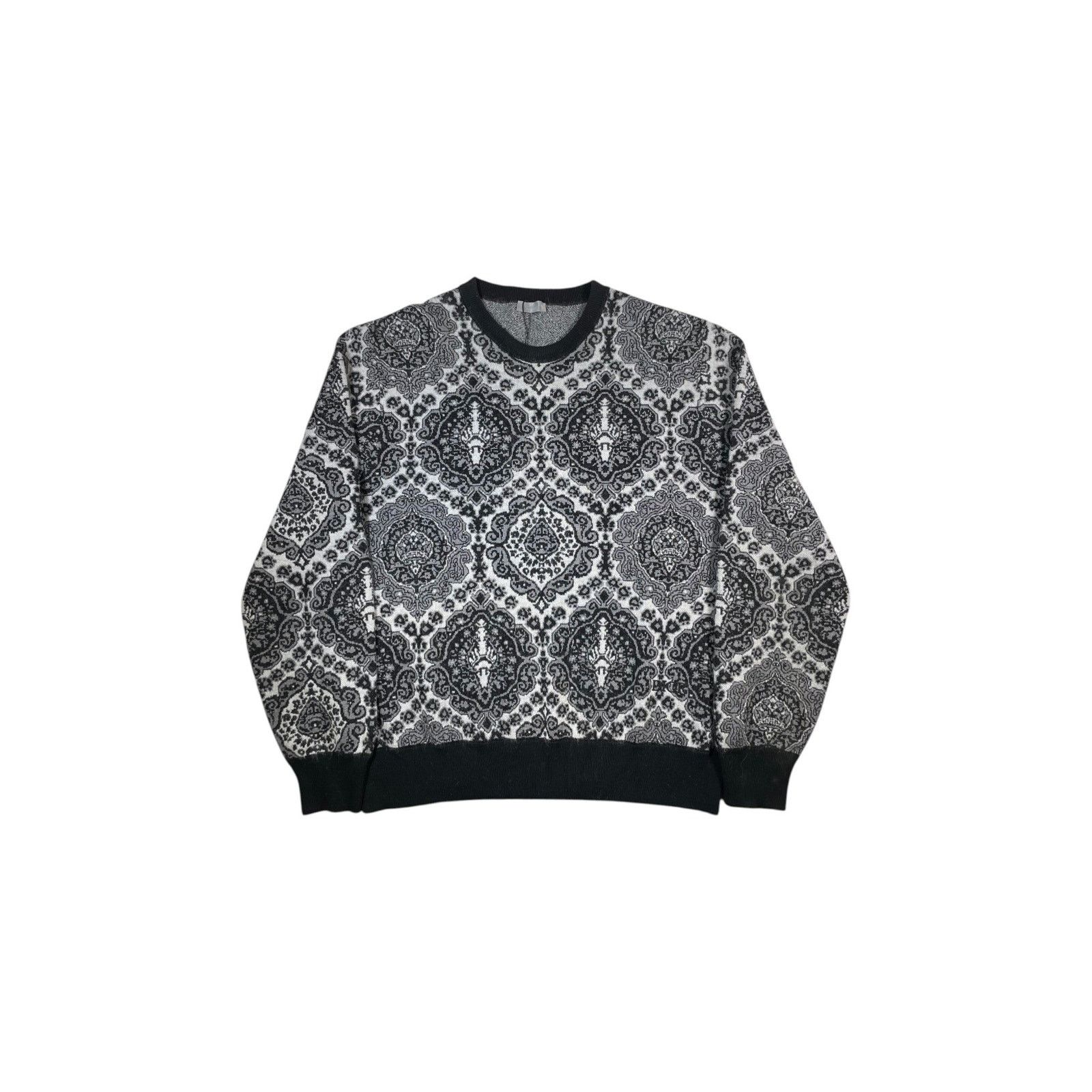 Dior Dior Grey & Black Paisley Sweater Size US XXL / EU 58 / 5 - 1 Thumbnail