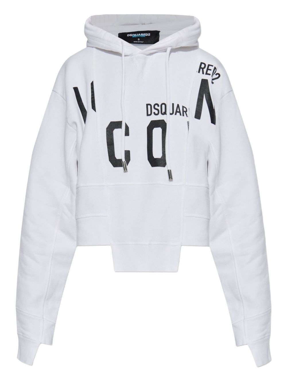 Dsquared2 COTTON CROPPED HOODIE Size M / US 6-8 / IT 42-44 - 1 Thumbnail