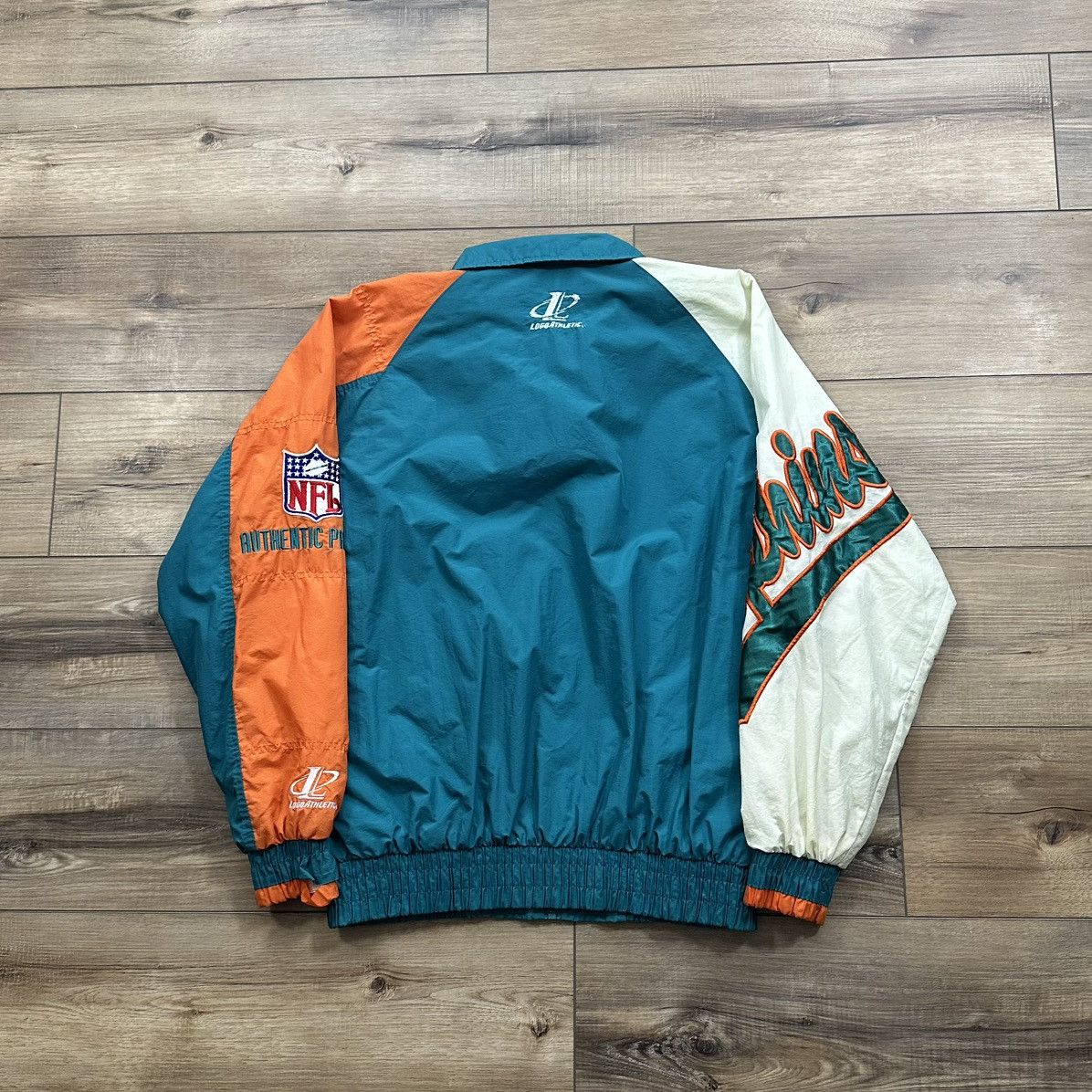Logo Athletic Vintage 90s Logo Athletic Miami Dolphins Windbreaker Jacket Size US L / EU 52-54 / 3 - 11 Thumbnail