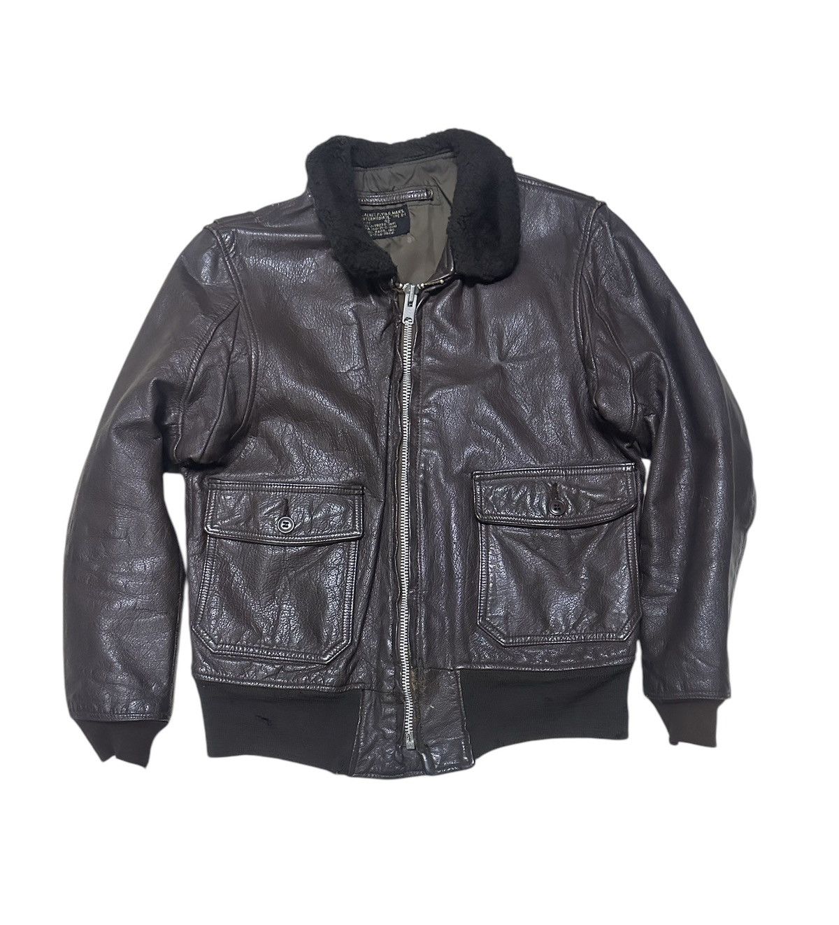 Vintage Vtg 60s G1 vietnam warr issue leather jacket / size 42 Size US M / EU 48-50 / 2 - 1 Thumbnail