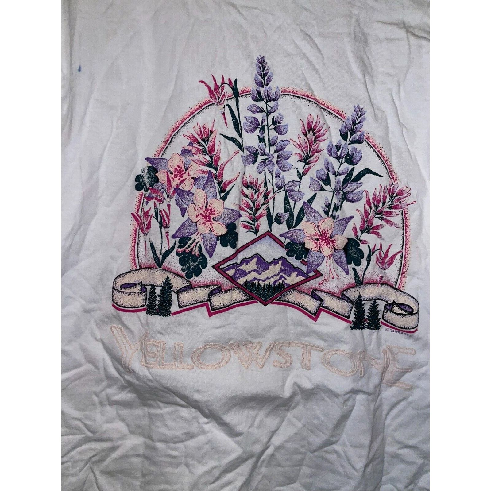 Jerzees Vintage Test Print Shirt Santa Fe Yellowstone White L Tee Size US L / EU 52-54 / 3 - 9 Thumbnail