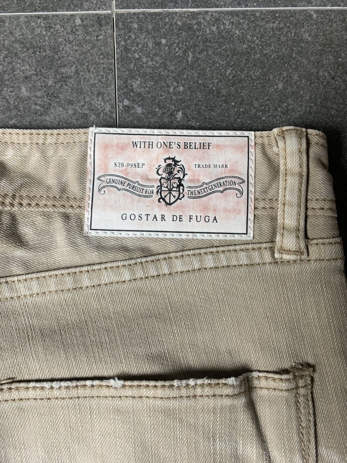 GOSTAR DE FUGA × If Six Was Nine × Le Grande Bleu (L.G.B.) 2000s Gostar de Fuga Distressed Washed Jeans Vkei Size US 32 / EU 48 - 13 Thumbnail