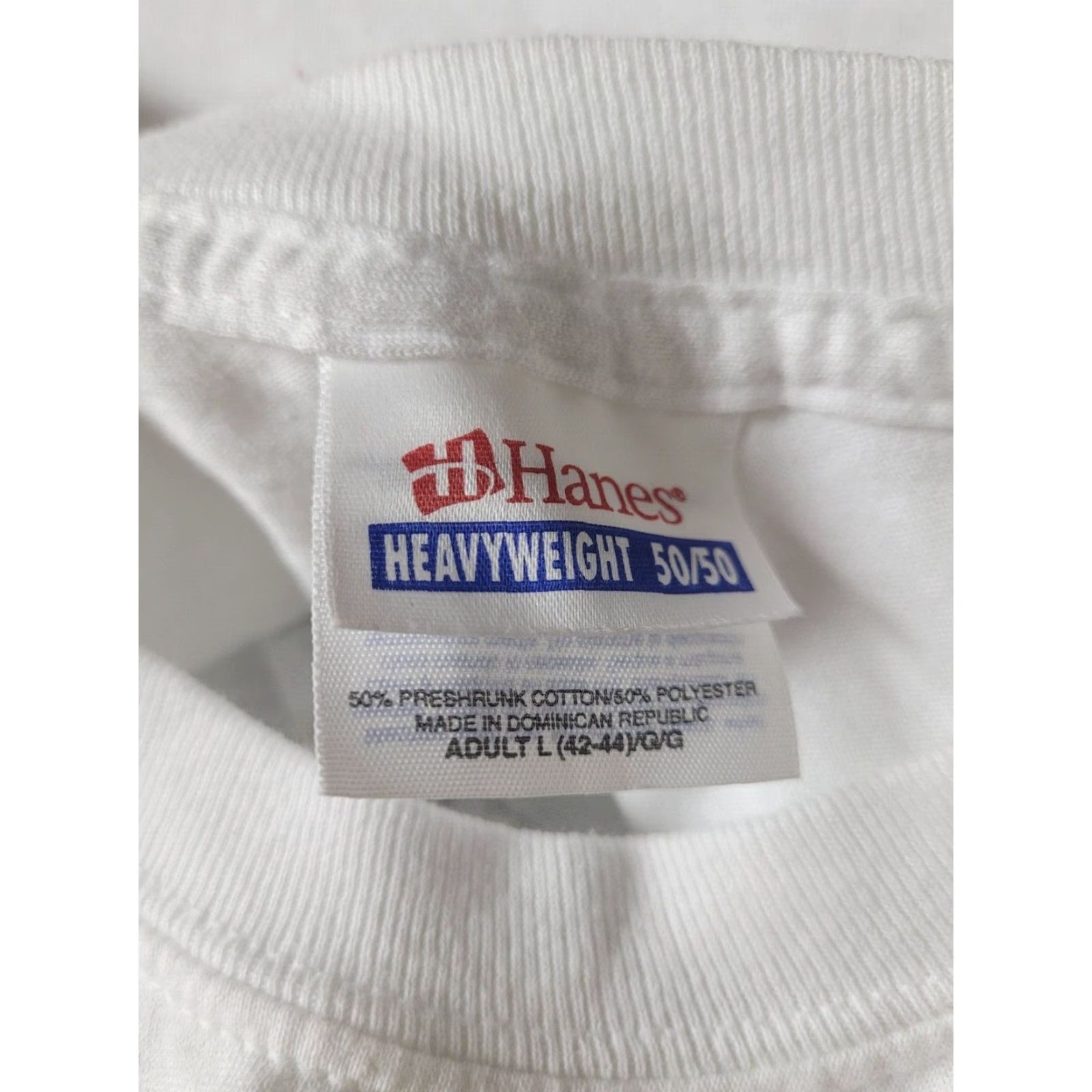 Hanes Han­es T-Shirt ASHTABULA CARSON & JEFFERSON SCENIC LINE Railroad OH Large White Cotton Blend Crew Neck Short Sleeve Men Graphic Print Vintage No Size US L / EU 52-54 / 3 - 3 Thumbnail