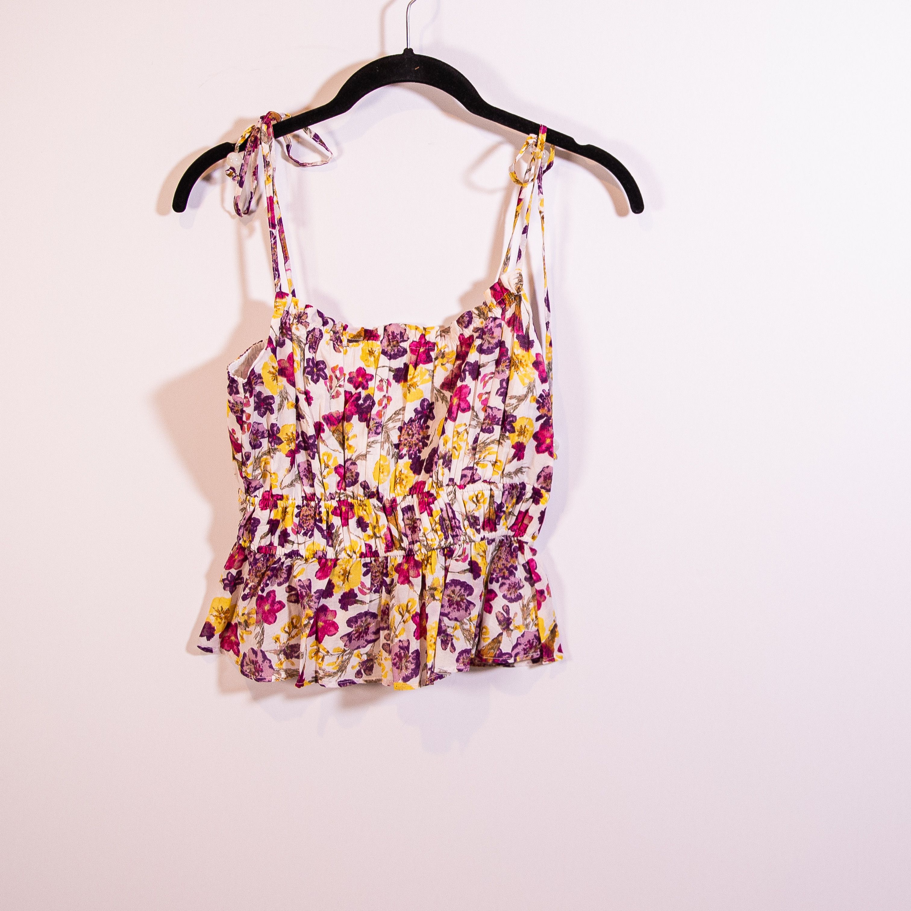J.Crew NEW J. Crew Ruffle Tie Shoulder Tank Top Size XS / US 0-2 / IT 36-38 - 1 Thumbnail
