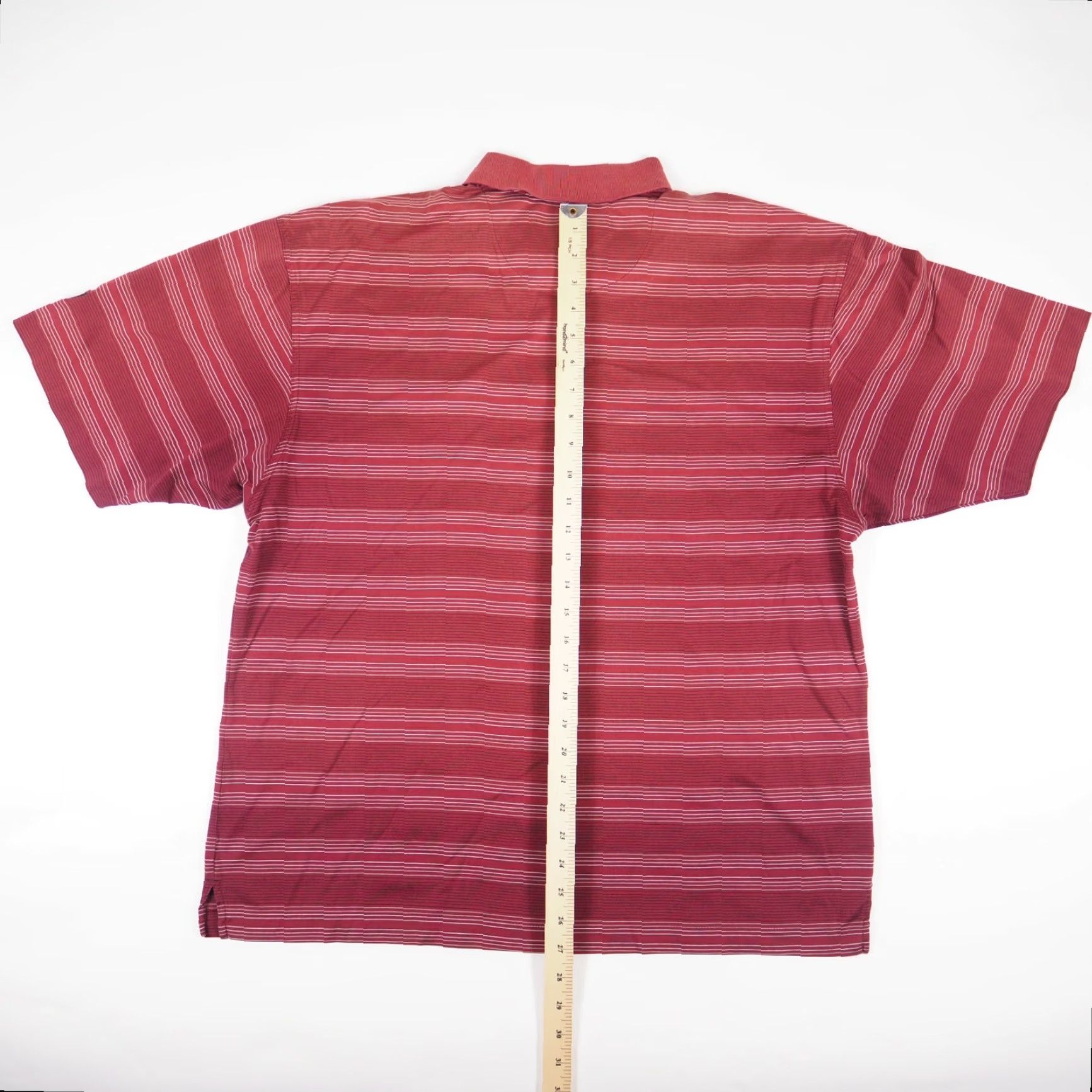 Vintage Tiger Woods Polo Shirt - Red Striped Golf Casual Short Sleeve Shirt - Men's Size Large Size US L / EU 52-54 / 3 - 5 Thumbnail