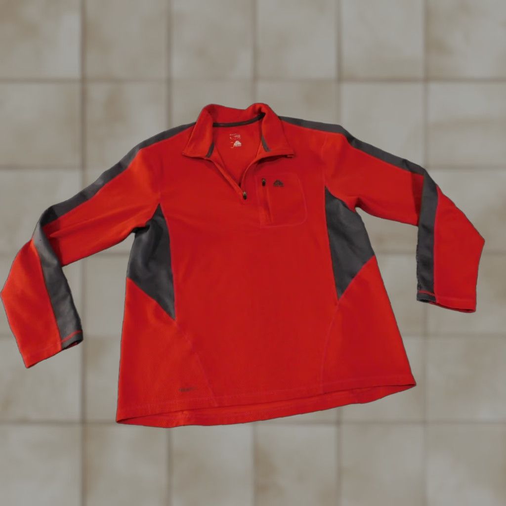 Nike VINTAGE Nike ACG Pullover Mens Large Red Gray Quarter Zip Fleece NikeFIT Chest Pocket Size US L / EU 52-54 / 3 - 1 Thumbnail