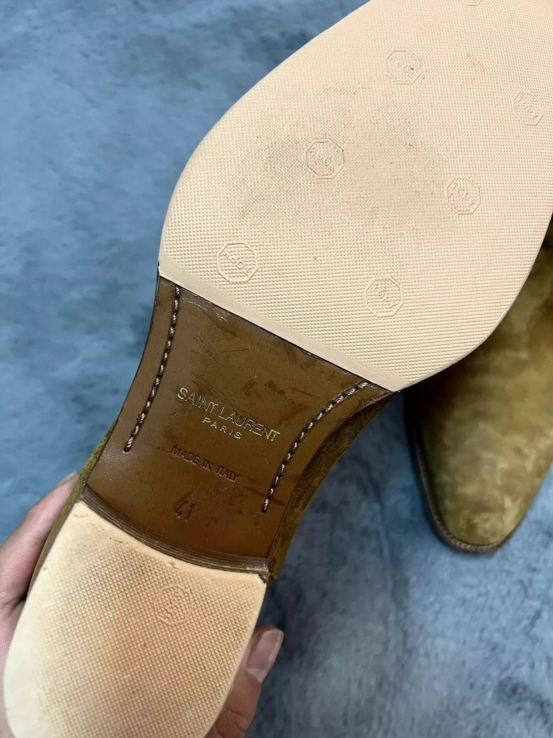 Saint Laurent Paris Saint Laurent Paris Fall/Winter Yellow Suede Basic Chelsea Size US 8 / EU 41 - 4 Thumbnail