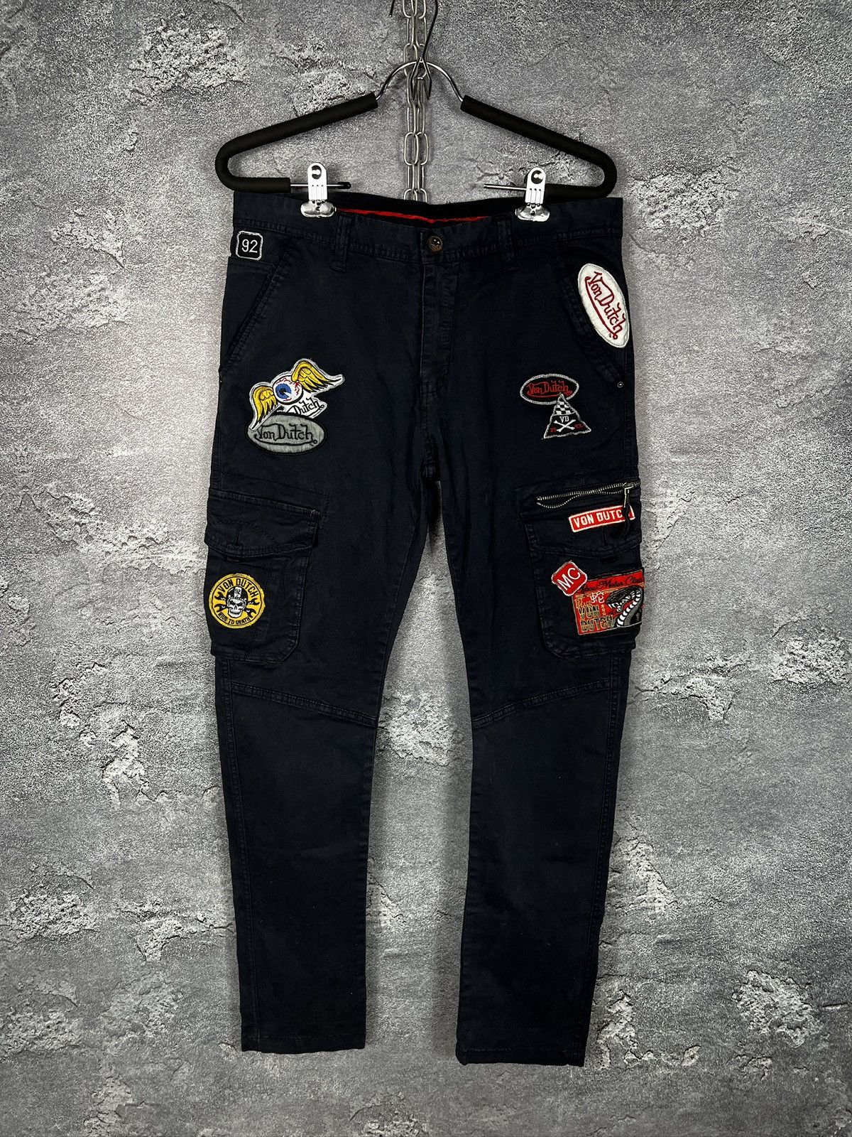 Von Dutch Von Dutch Cargo Utility Trousers Multiple Spellout Patches Size US 30 / EU 46 - 1 Thumbnail