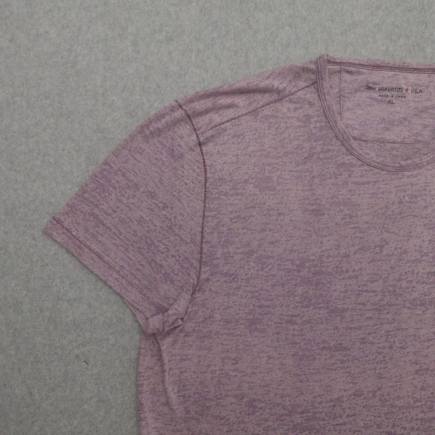 John Varvatos John Varvatos T-Shirt Mens XL Red V-Neck Short Sleeve Burnout 23X28 Size US XL / EU 56 / 4 - 5 Thumbnail