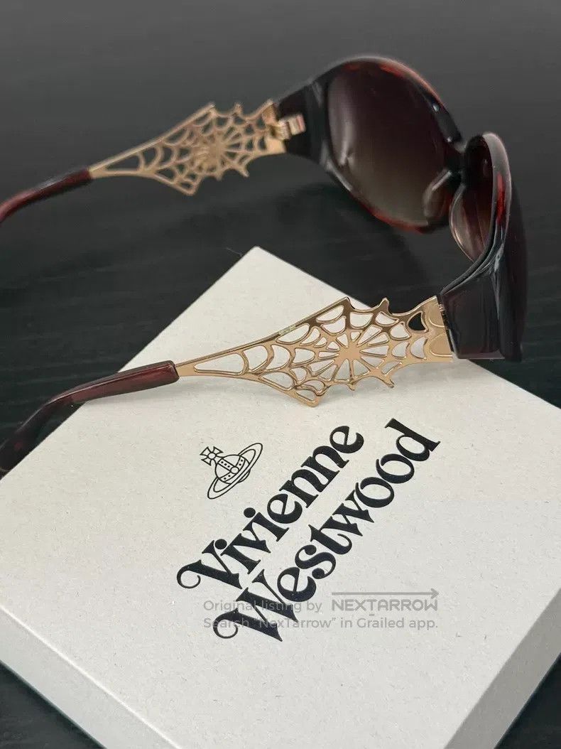 Vivienne Westwood Vivienne Westwood Rare Reddish Brown Spiderweb Pattern Sun Size ONE SIZE - 5 Thumbnail