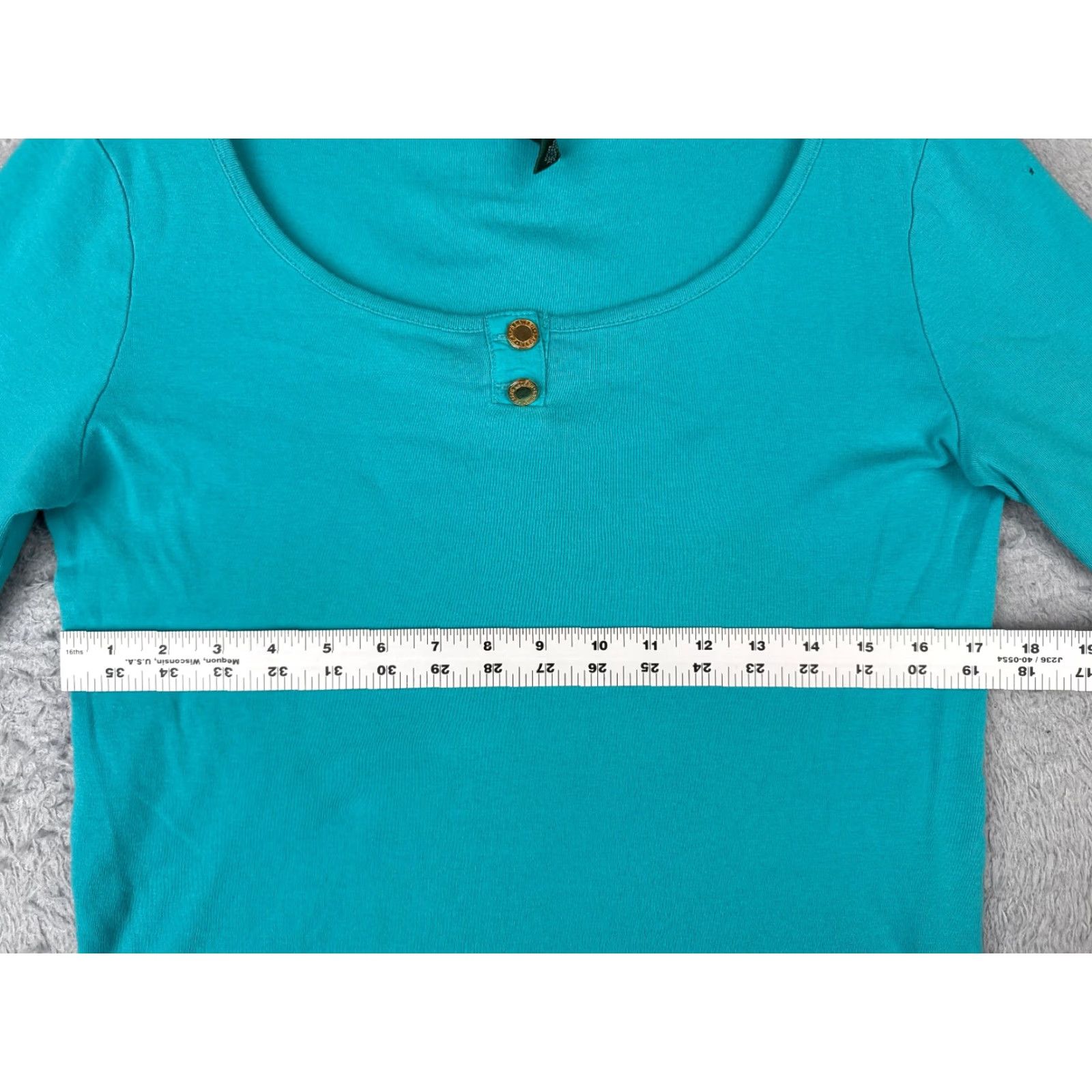 Ralph Lauren Lauren Ralph Lauren Shirt Casual Women Medium Blue Cotton Round Neck Short Sleeve Logo Size M / US 6-8 / IT 42-44 - 7 Thumbnail