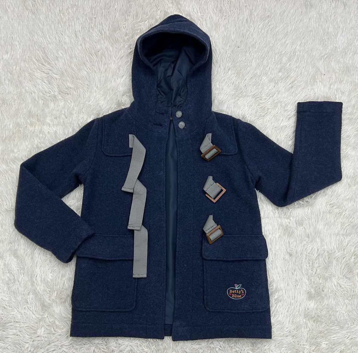 Japanese Brand Bettys Blue Hooded Wool Jacket