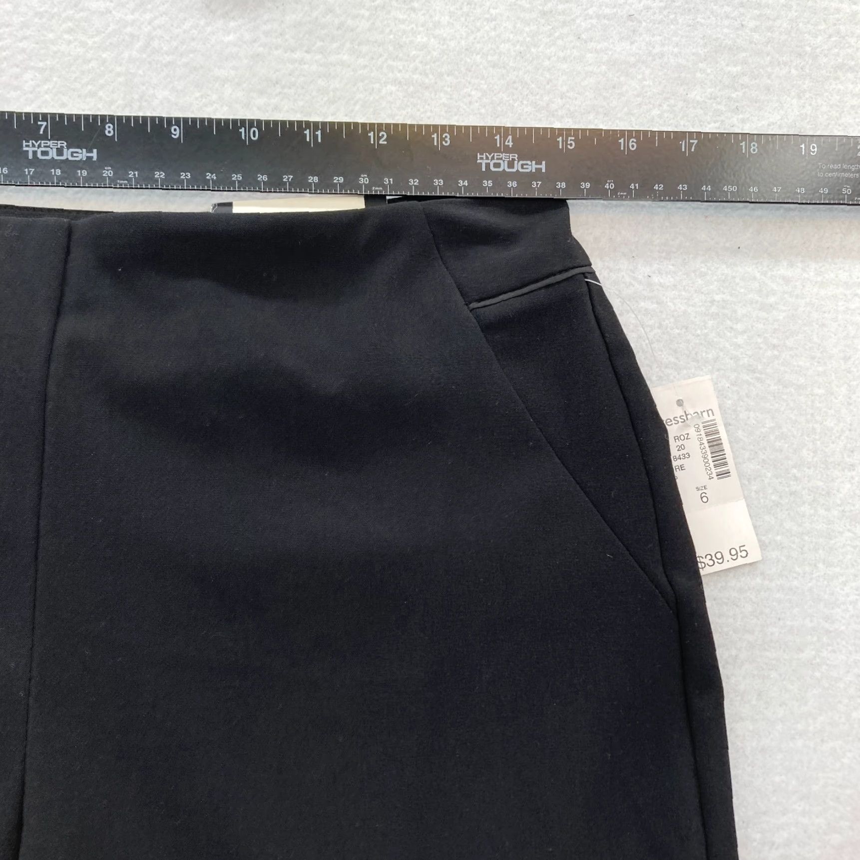 Vintage Roz & Ali Secret Agent Pants Women's 6 Wide Leg Black Stretch Tummy Control NWT Size 28" / US 6 / IT 42 - 6 Thumbnail