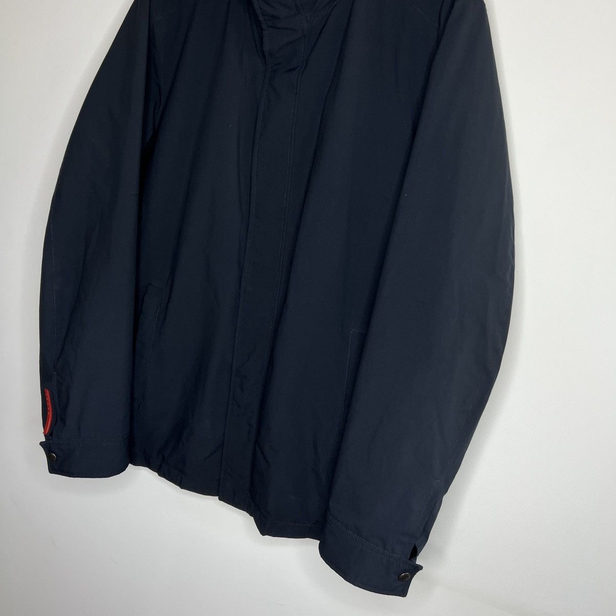 Prada Prada Nylon Jacket Wind Stopper Goretex Navy Red Logo Sleeve Size US L / EU 52-54 / 3 - 4 Thumbnail