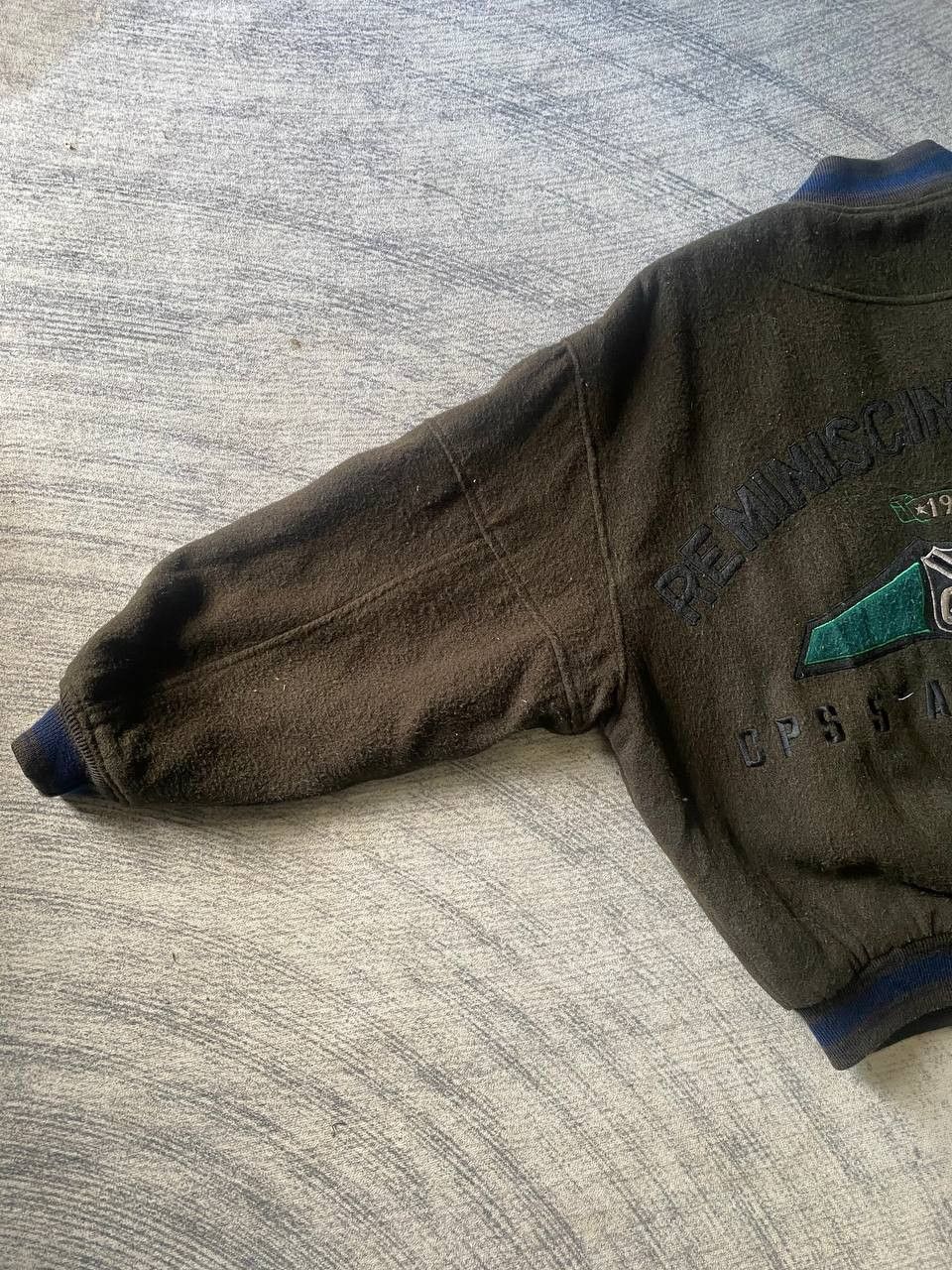 Vintage Vtg Back Hit Boxy Bomber Jacket Olive Green Size US L / EU 52-54 / 3 - 8 Thumbnail