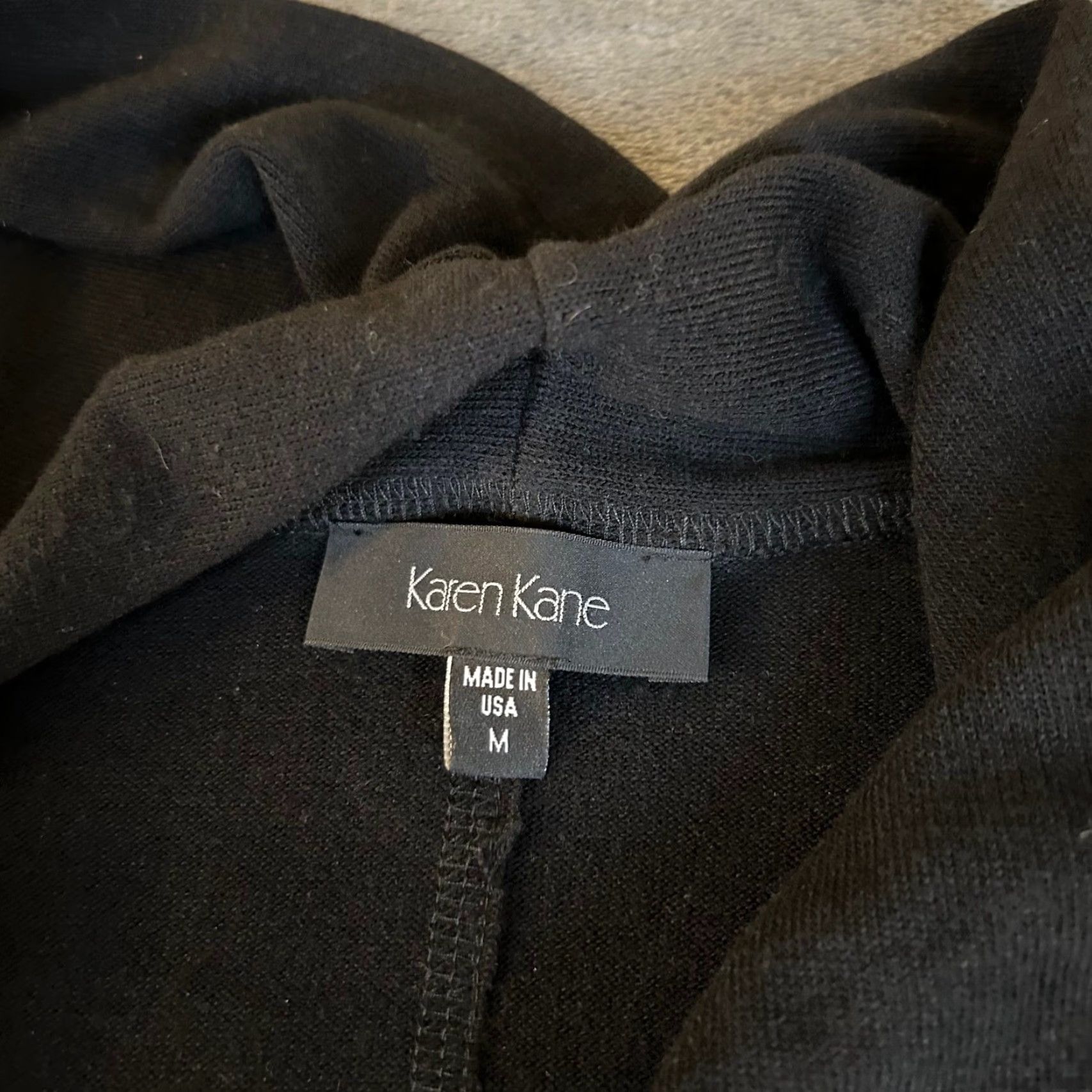 Vintage Karen Kane Black Open Front Cardigan Knit Jacket Womens Medium Cardigan All Seasons Soft Knit Casual USA Made Size M / US 6-8 / IT 42-44 - 2 Thumbnail