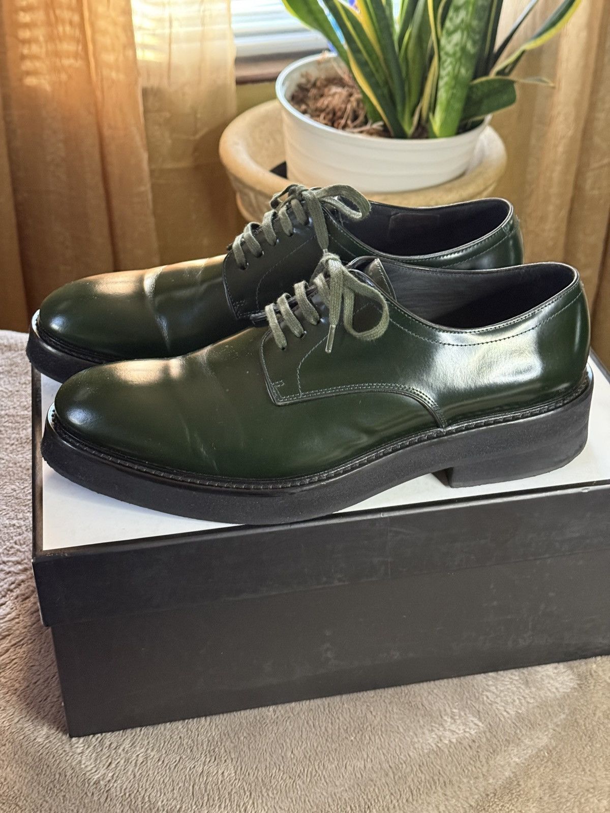 Dsquared2 Dsquared2 Bottle Green Derby Shoes 43 Size US 10 / EU 43 - 1 Thumbnail