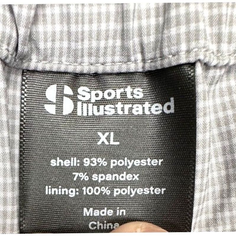 Vintage VINTAGE? No. Sports Illustrated Hybrid Shorts Mens XL Grey Plaid Snap Button Drawstring NEW Size US 36 / EU 52 - 6 Thumbnail