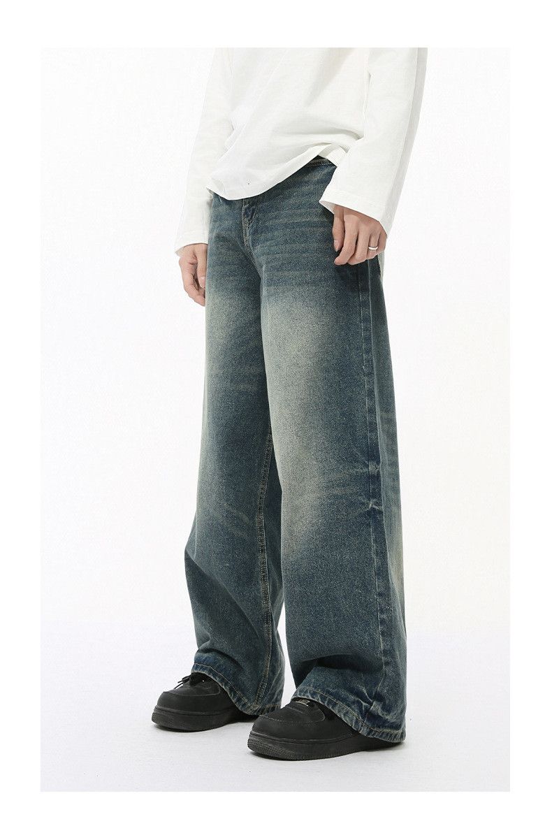 Japanese Brand × Jean American high street retro wide-leg loose washed jeans Size US 32 / EU 48 - 5 Thumbnail