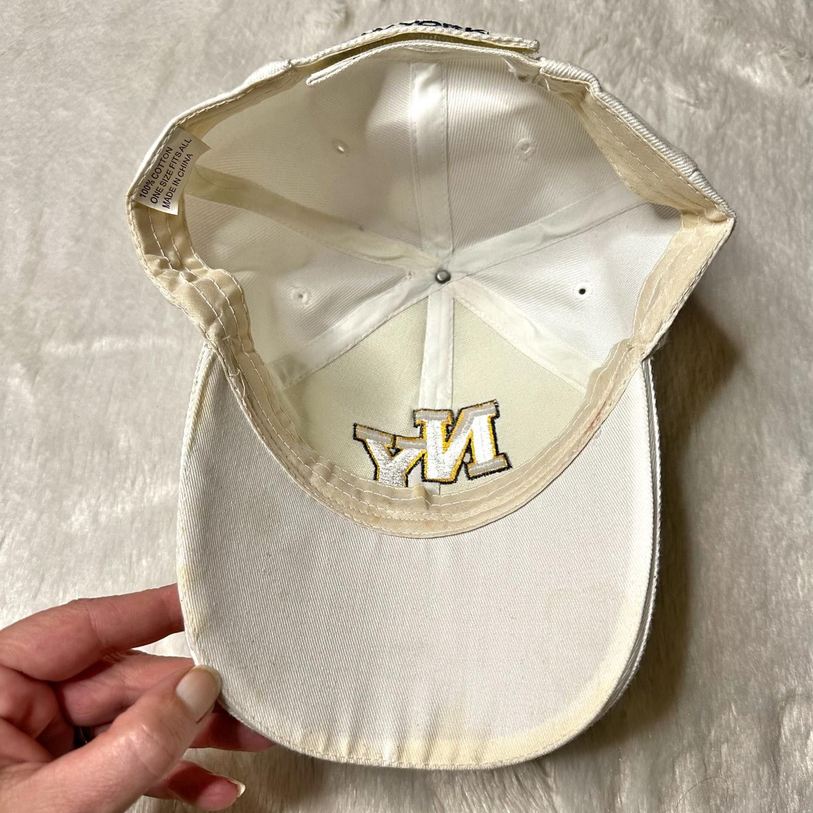 Designer New York Embroidered Cap White Unisex Adjustable Strap OS Size ONE SIZE - 7 Thumbnail
