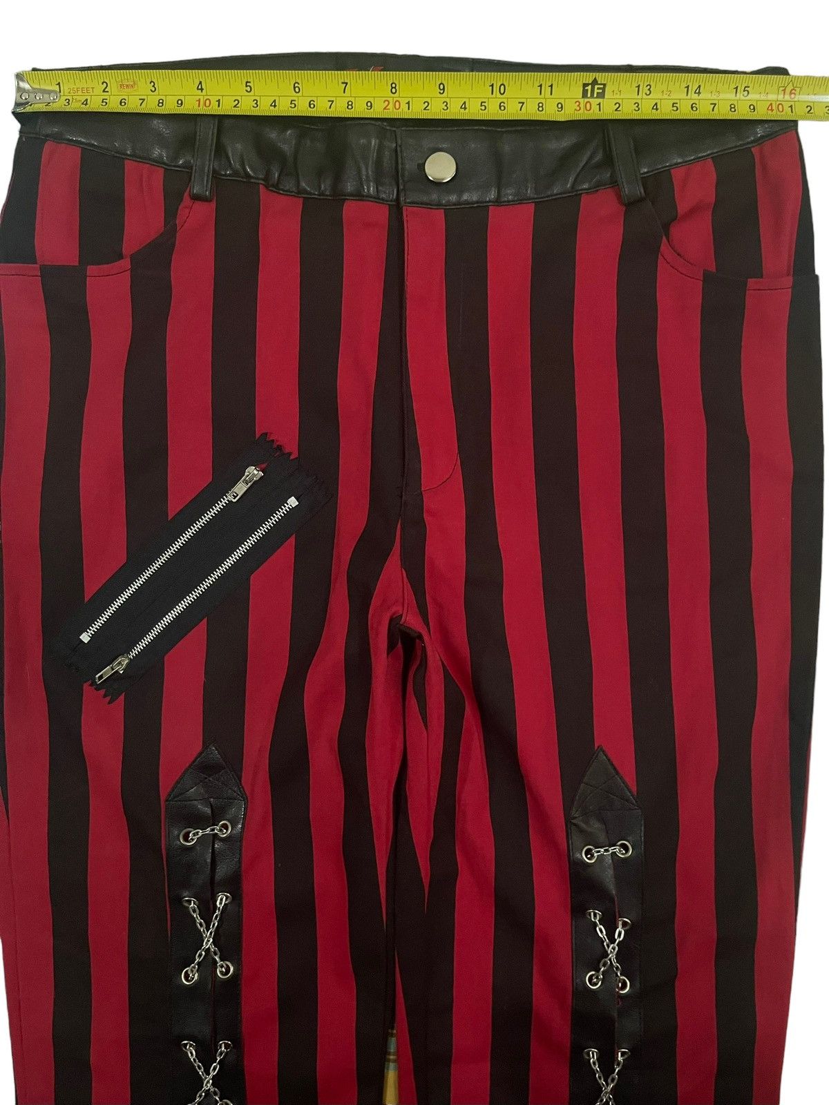 Seditionaries Vintage Japanese Brand Punk Stripe Bondage Style Pants Size US 31 - 10 Thumbnail