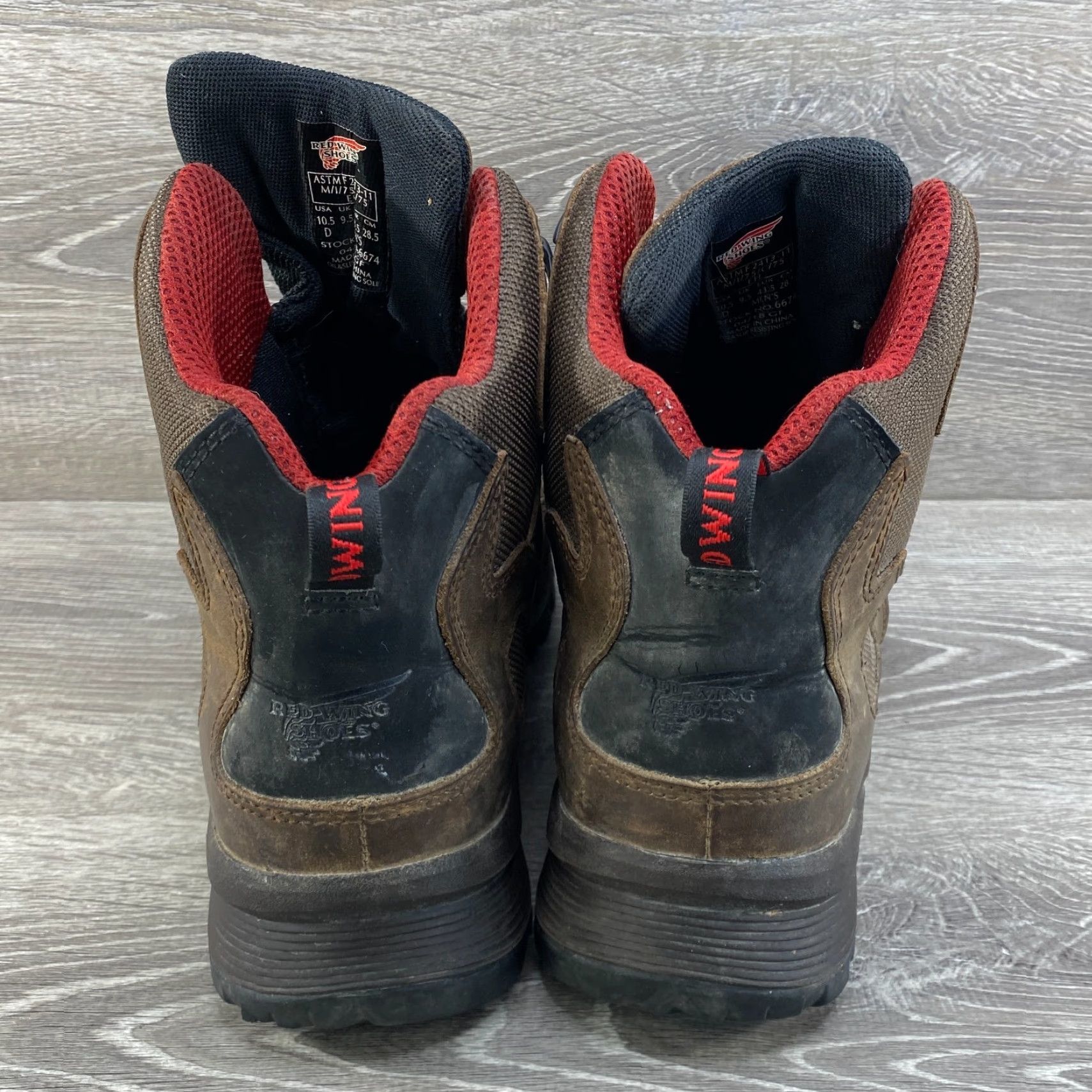 Red Wing R ed Wing Mens 10.5 Brown Leather Boots Waterproof Truhiker Aluminum Toe Vibram Sole - 6674 Work EH Size US 10 / EU 43 - 6 Thumbnail