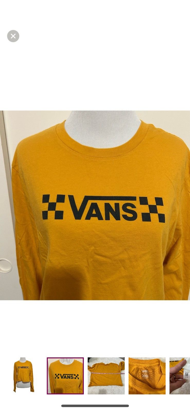 Vans Vans large gold logo cropped tee Size L / US 10 / IT 46 - 4 Thumbnail