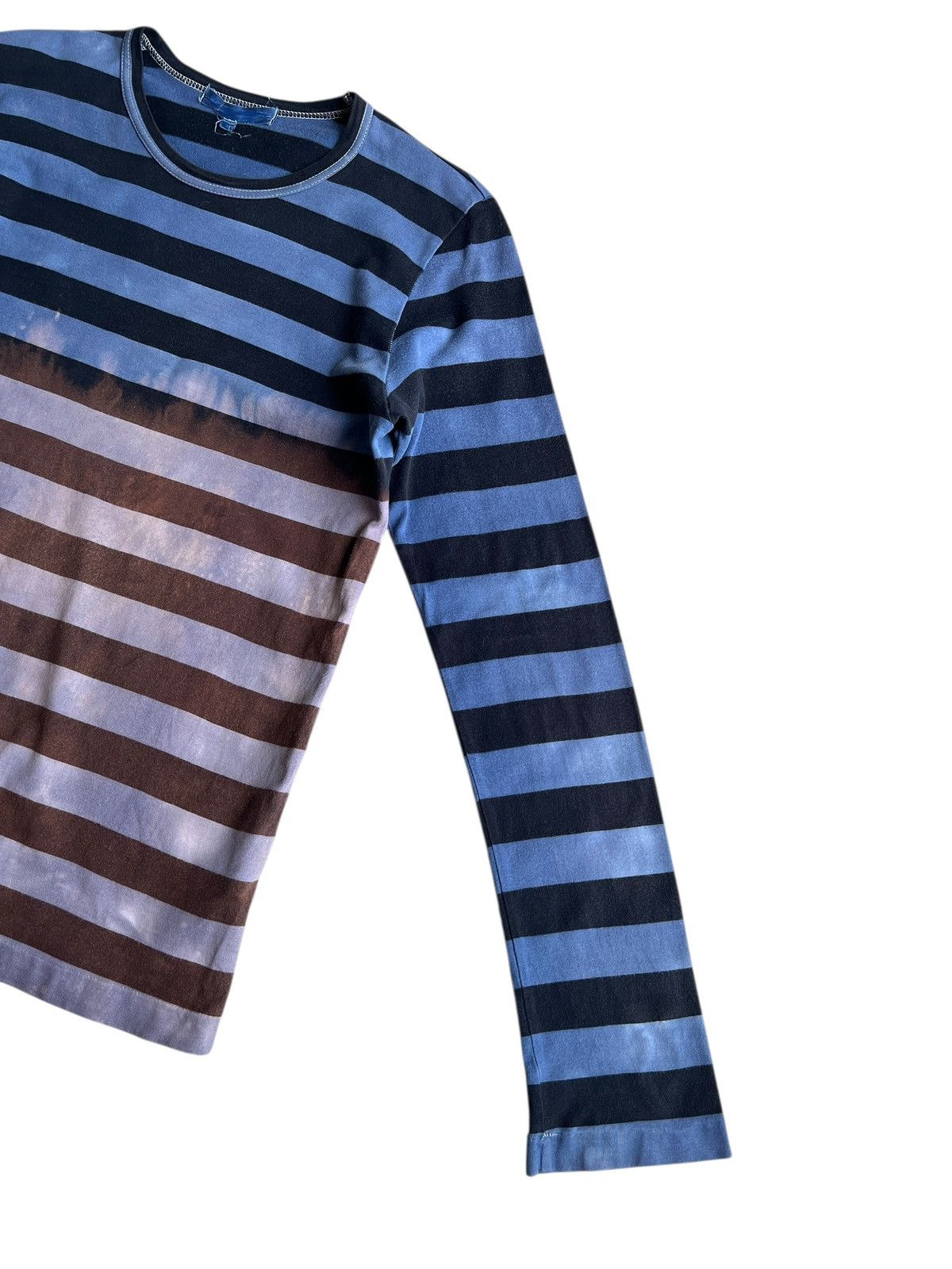Comme des Garcons 2000s Robe de Chambre CDG Bleached Stripes Longsleeve shirt Size US S / EU 44-46 / 1 - 4 Thumbnail