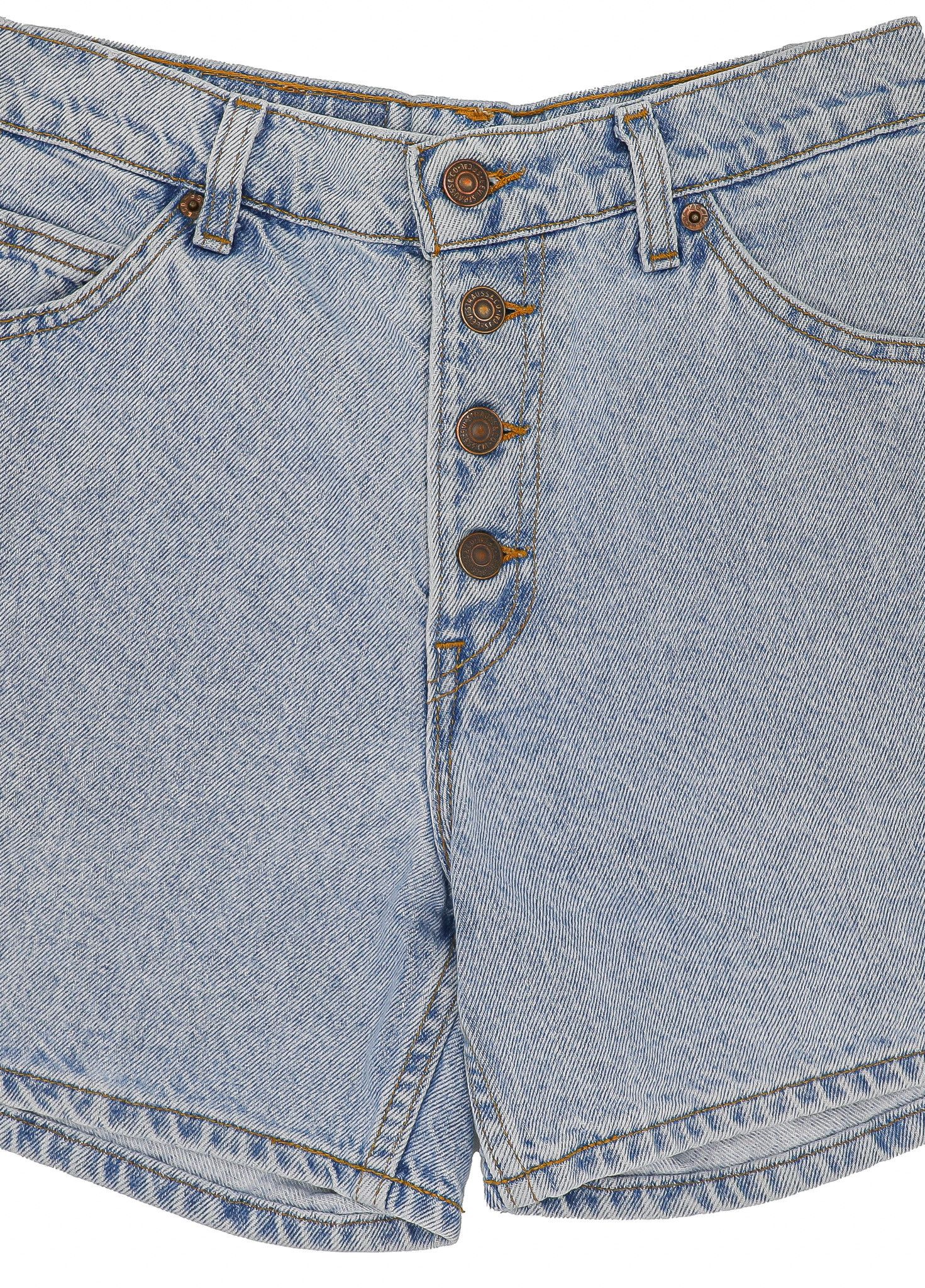 Levi's Levis 950 Light Wash Denim Jean Shorts 6/28W High Waisted Size 28" / US 6 / IT 42 - 2 Thumbnail
