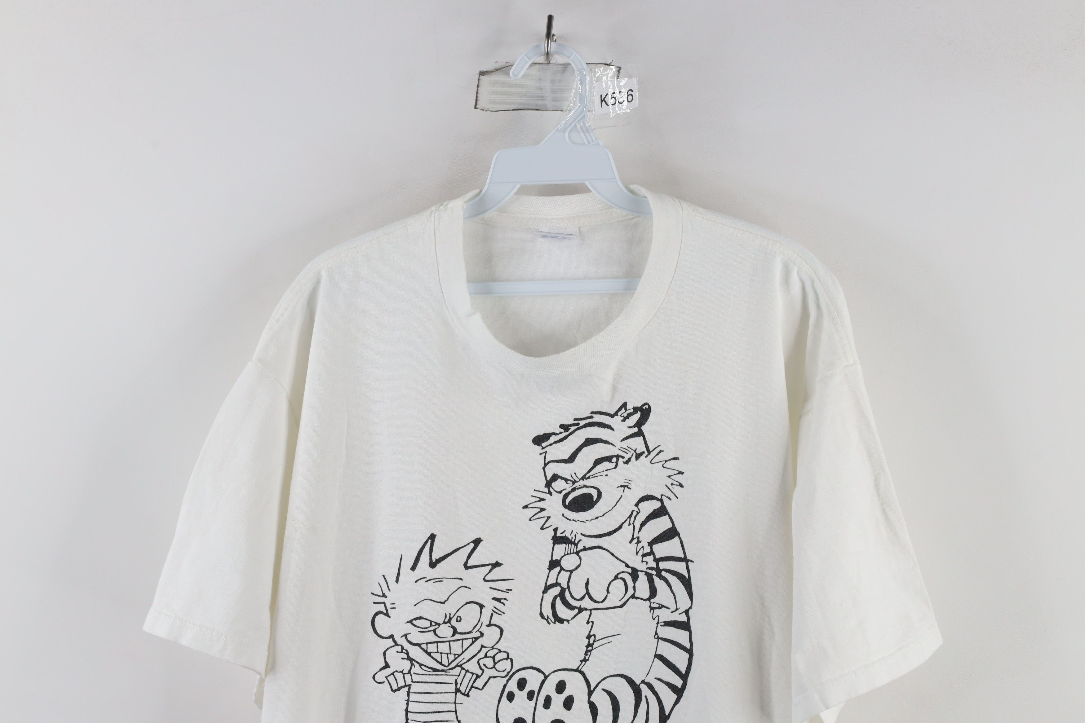 Vintage Vintage 90s Calvin & Hobbes Comic Strip T-Shirt White USA Size US XL / EU 56 / 4 - 2 Thumbnail