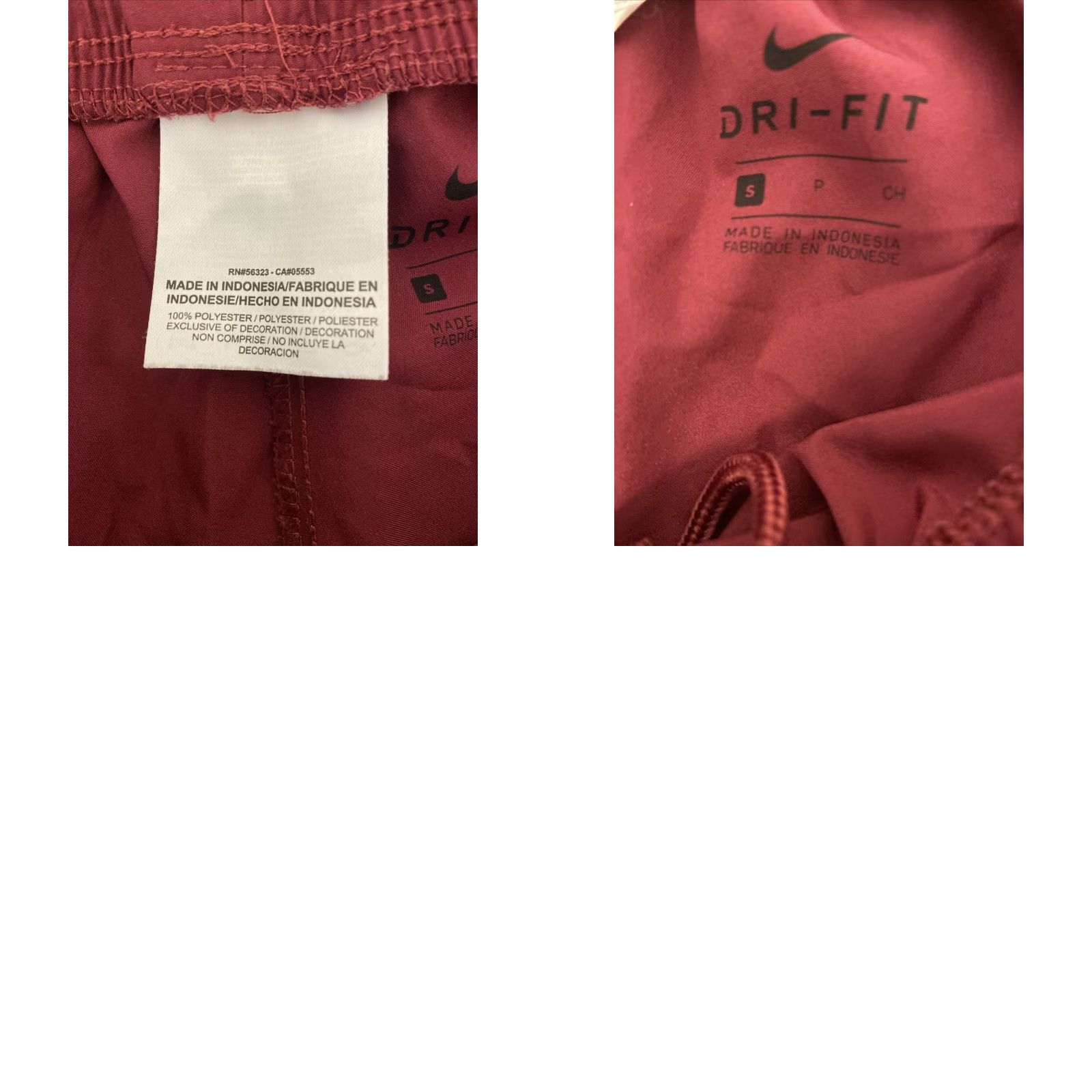 Nike Nike Dri Fit Maroon Basketball Shorts Teens Size S Drawstring Athletic /55-49 Size US 29 - 8 Thumbnail