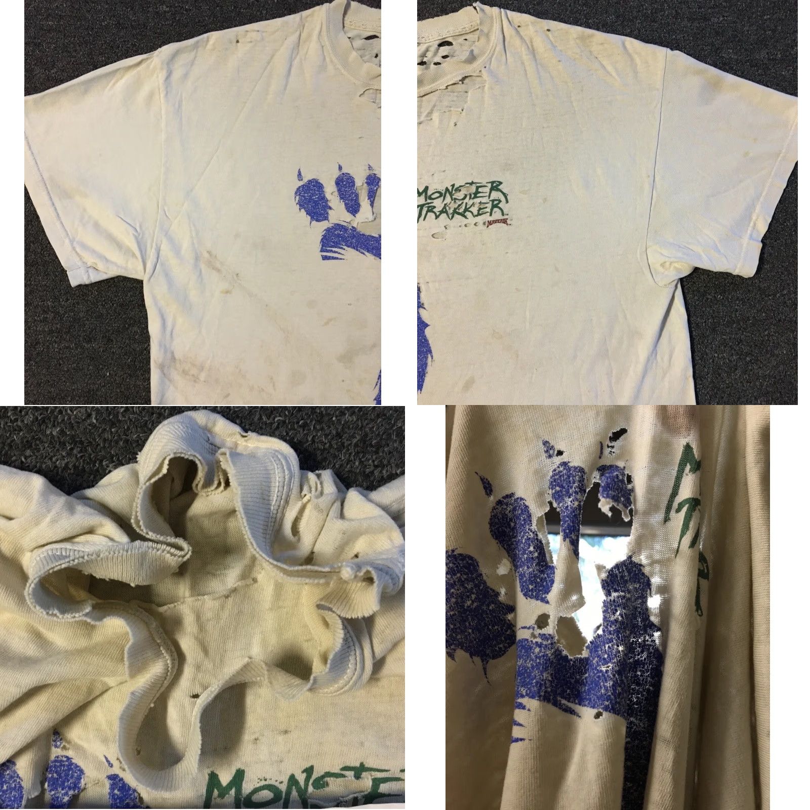 Thrasher Vtg Maverik Monster Tracker Truck Thrashed Faded Shirt L Biker Grunge Punk Y2K Size US L / EU 52-54 / 3 - 8 Thumbnail