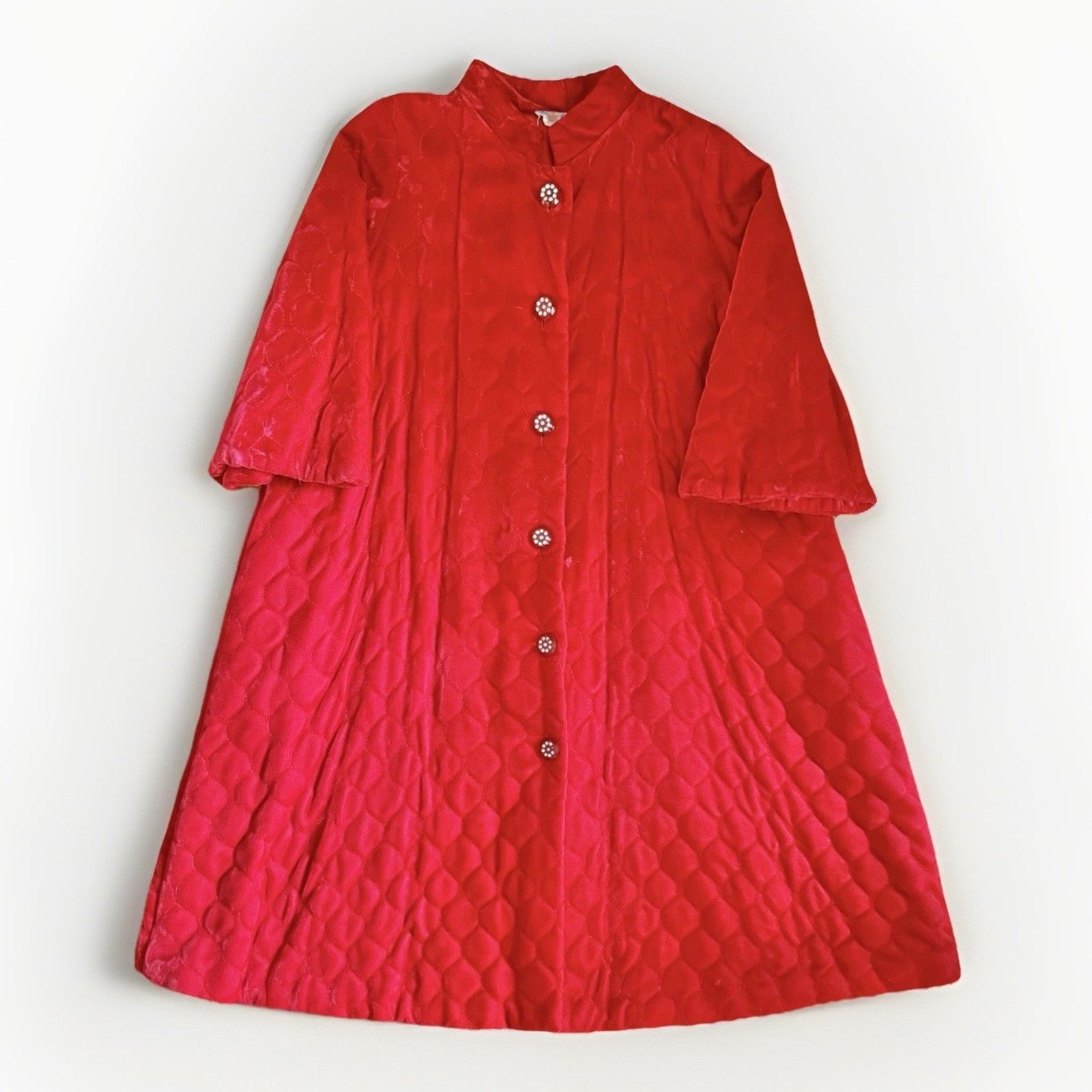 Albert Nipon Vintage Albert Nipon Coat Quilted Velvet Red Size 14 Glamour Size XL / US 12-14 / IT 48-50 - 1 Thumbnail
