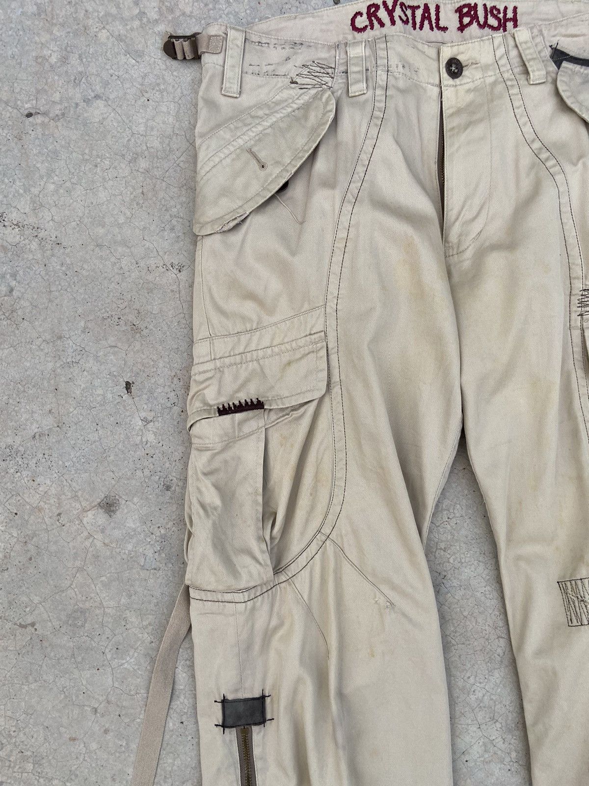 If Six Was Nine 🔥 Crystal Bush Cargo pants bondage hysteria distressed Size US 35 - 4 Thumbnail