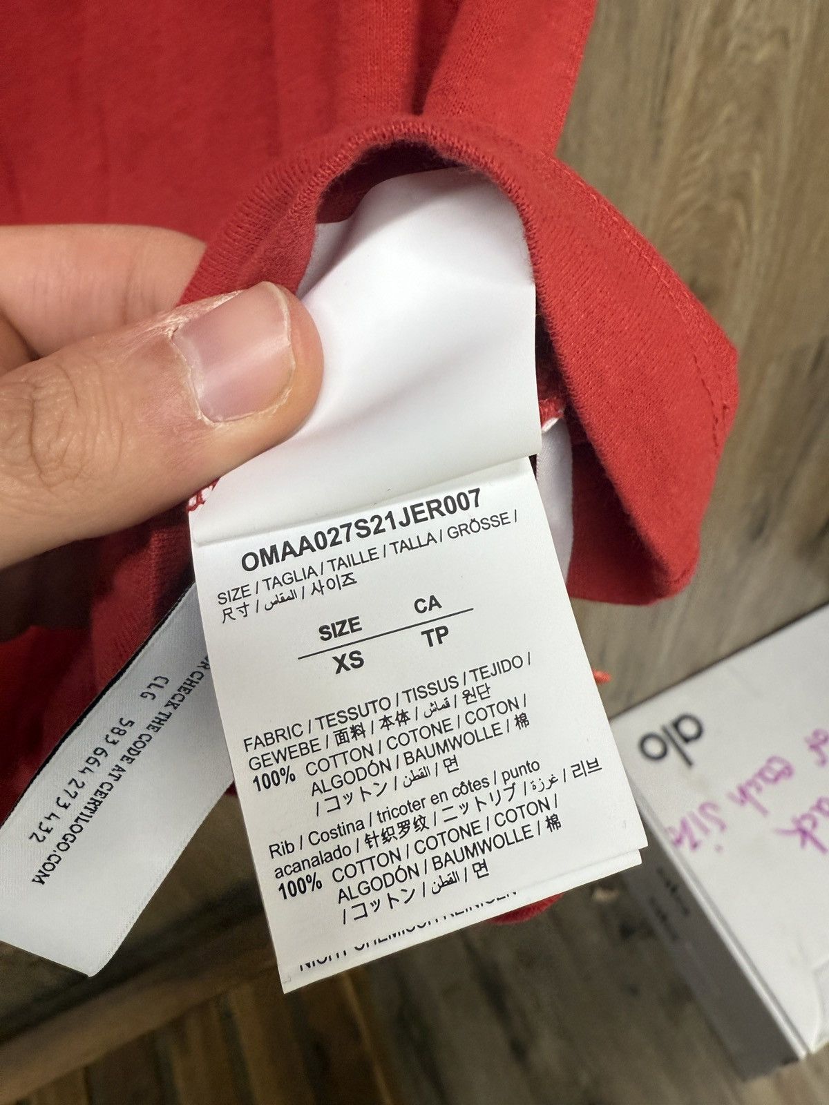 Off White Red Short Sleeve
