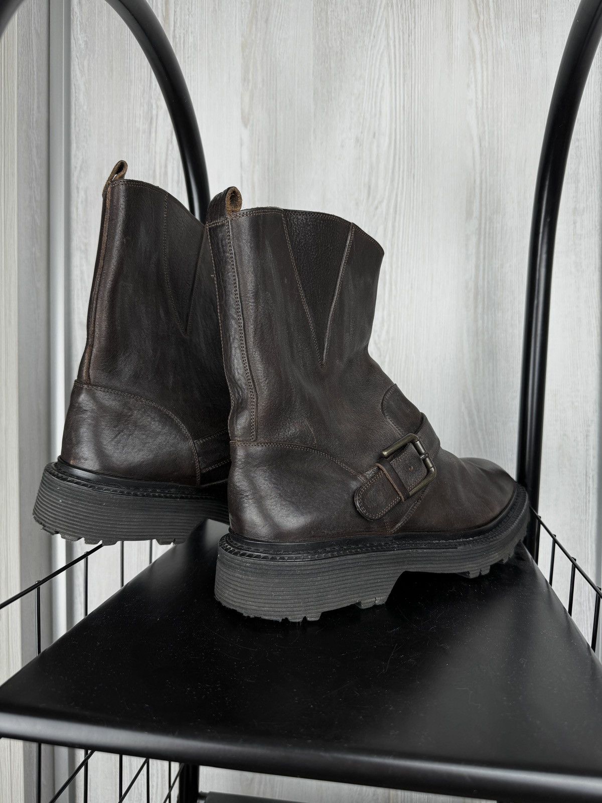 Dolce & Gabbana Dolce & Gabbana Brown Leather Biker Boots men’s size UK 8.5 Size US 9.5 / EU 42-43 - 12 Thumbnail