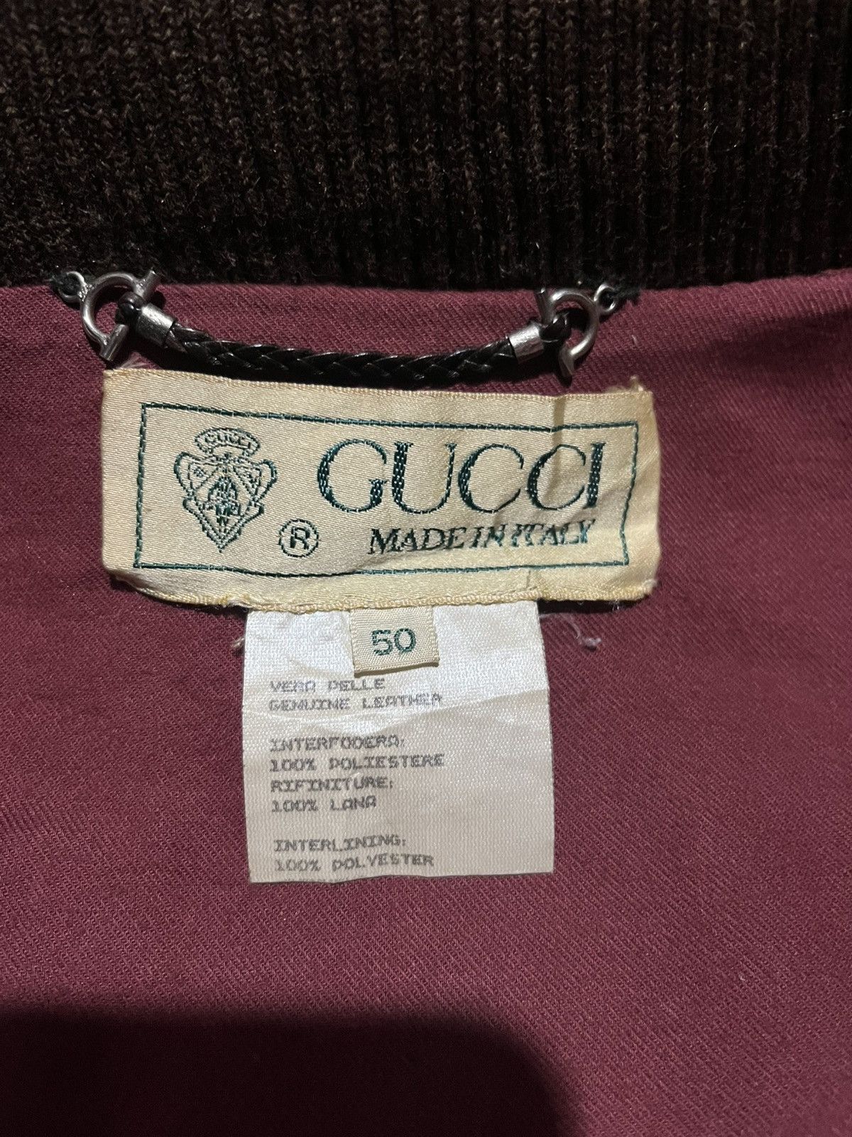 Gucci GUCCI Vintage Genuine Leather Jacket Size US M / EU 48-50 / 2 - 12 Thumbnail