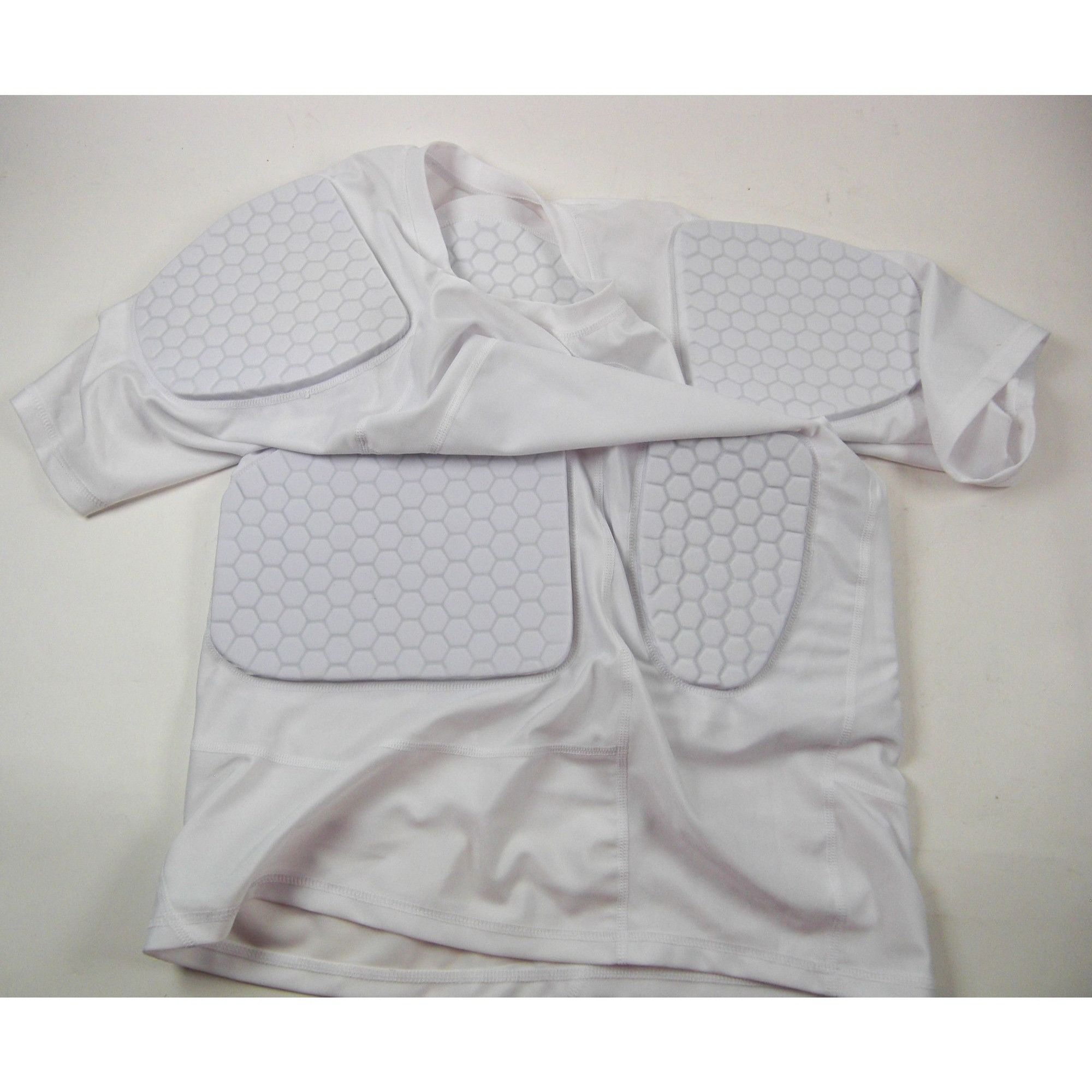 Other Men's White Padded Compression Shirt Rib Protectors 6-Footba Size US XL / EU 56 / 4 - 4 Thumbnail