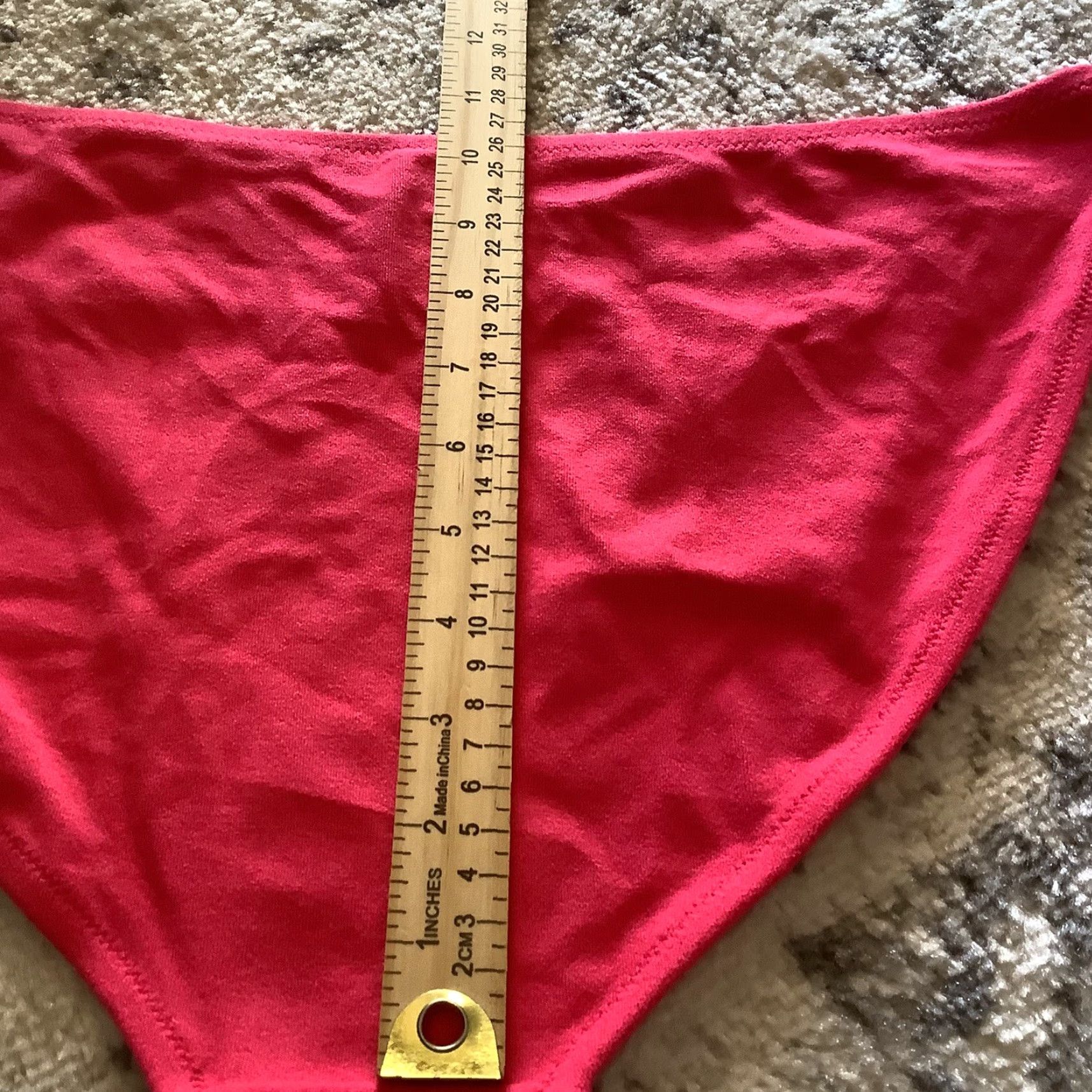 Old Navy Old Navy Women Swim Bottoms XL High-Waisted Pink Red Pinkish Redish Bikini Bottoms, Regular, Regular Size, Bottom, Swim, 1 Piece Size 40" / US 18 - 5 Thumbnail