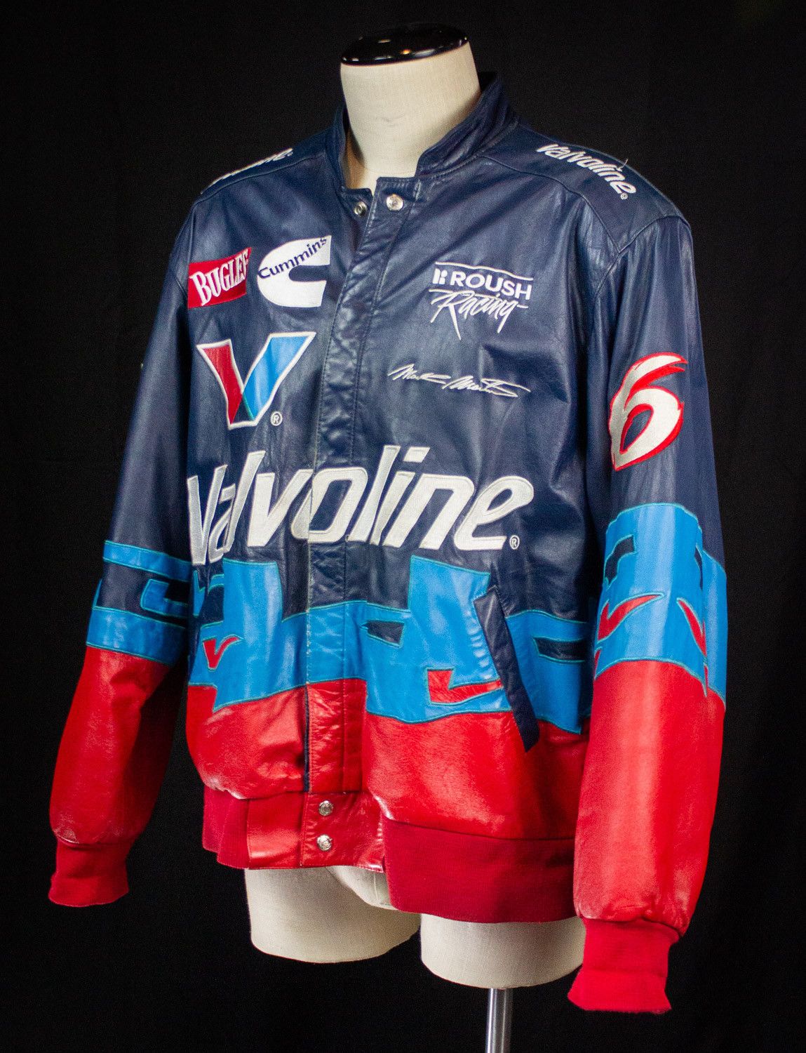 NASCAR × Vintage Mark Martin Valvoline Nascar Leather Racing Jacket 90s ...