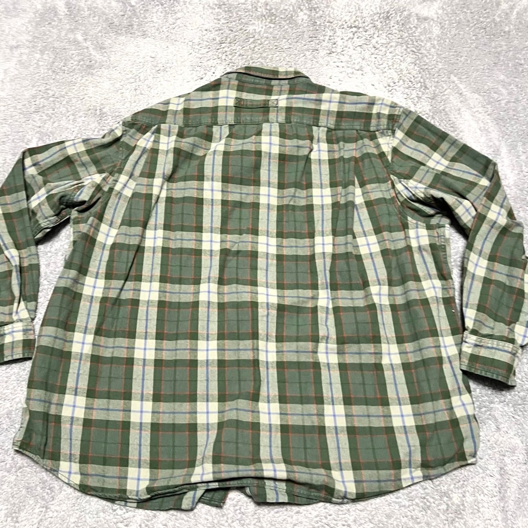 Duluth Trading Company Duluth Trading Flannel Shirt Mens 3XL Green Plaid Free Swingin Relaxed Fit Size US XXL / EU 58 / 5 - 3 Thumbnail