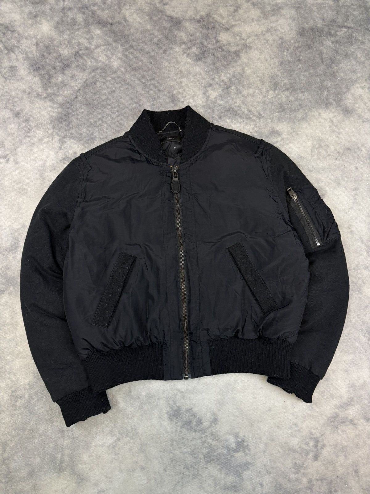 Diesel × Vintage Diesel Bomber Jacket Flyers Boxy Designer Ma-1 Streetwear Size US M / EU 48-50 / 2 - 1 Thumbnail