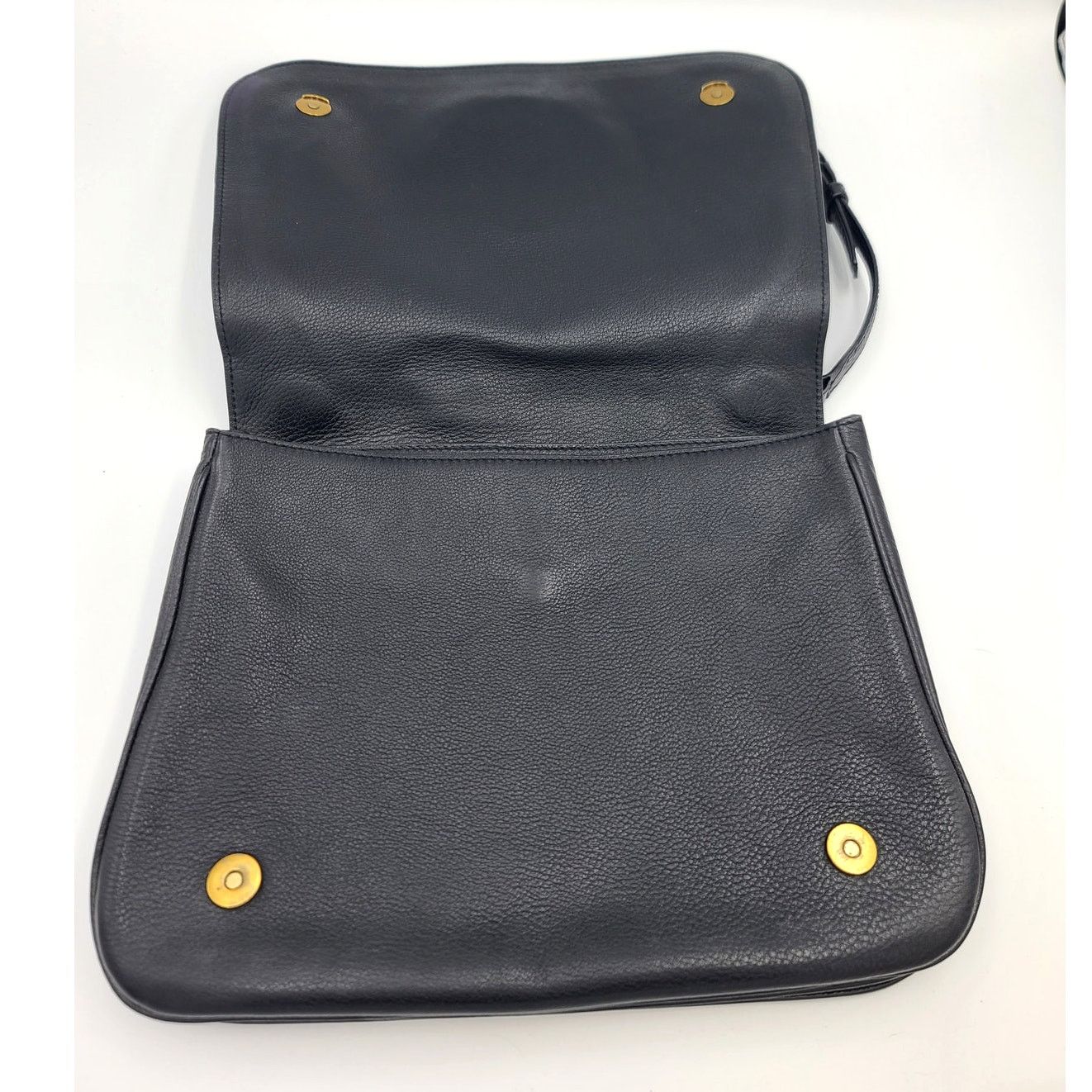 Tory Burch Stud Black Leather Full Flap Shoulder Bag